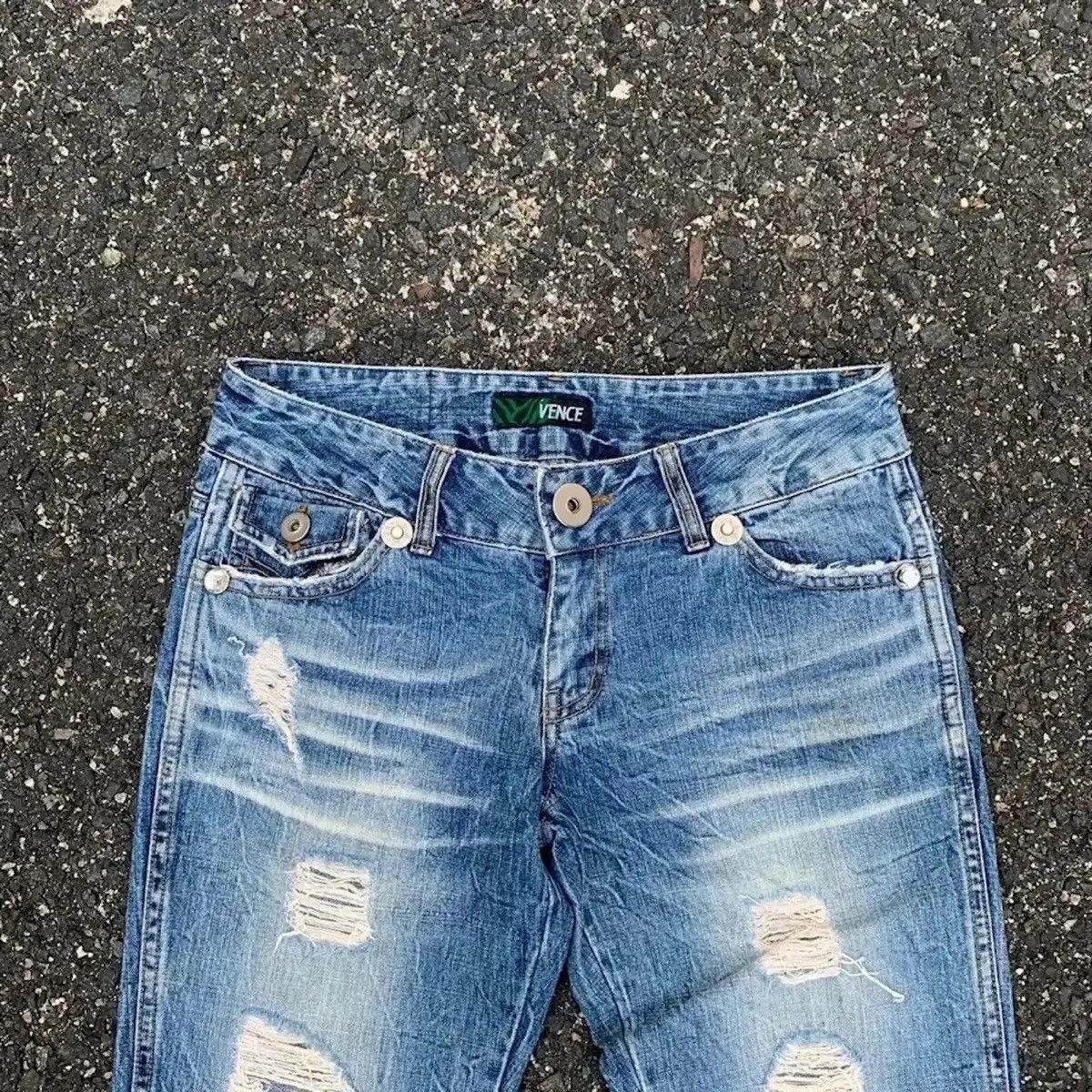 Japanese Brand FLARE/BOOTCUT 💥 VINTAGE VENCE JEANS DISTRESSED DENIM PANTS Size US 28 / EU 44 - 4 Thumbnail