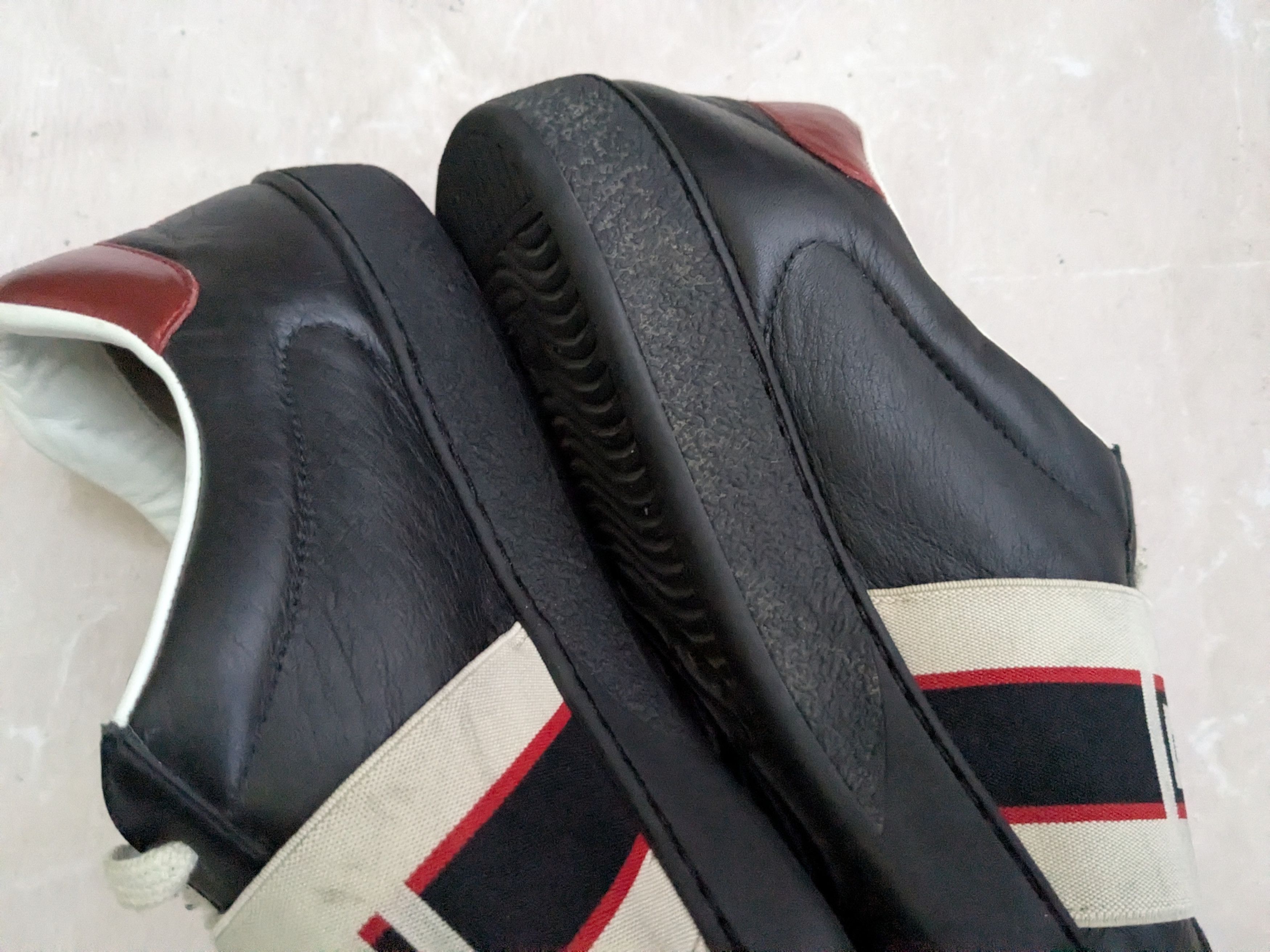Gucci Gucci Ace Black Stripe Black 12 Low Tops Leather Size US 12 / EU 45 - 11 Thumbnail