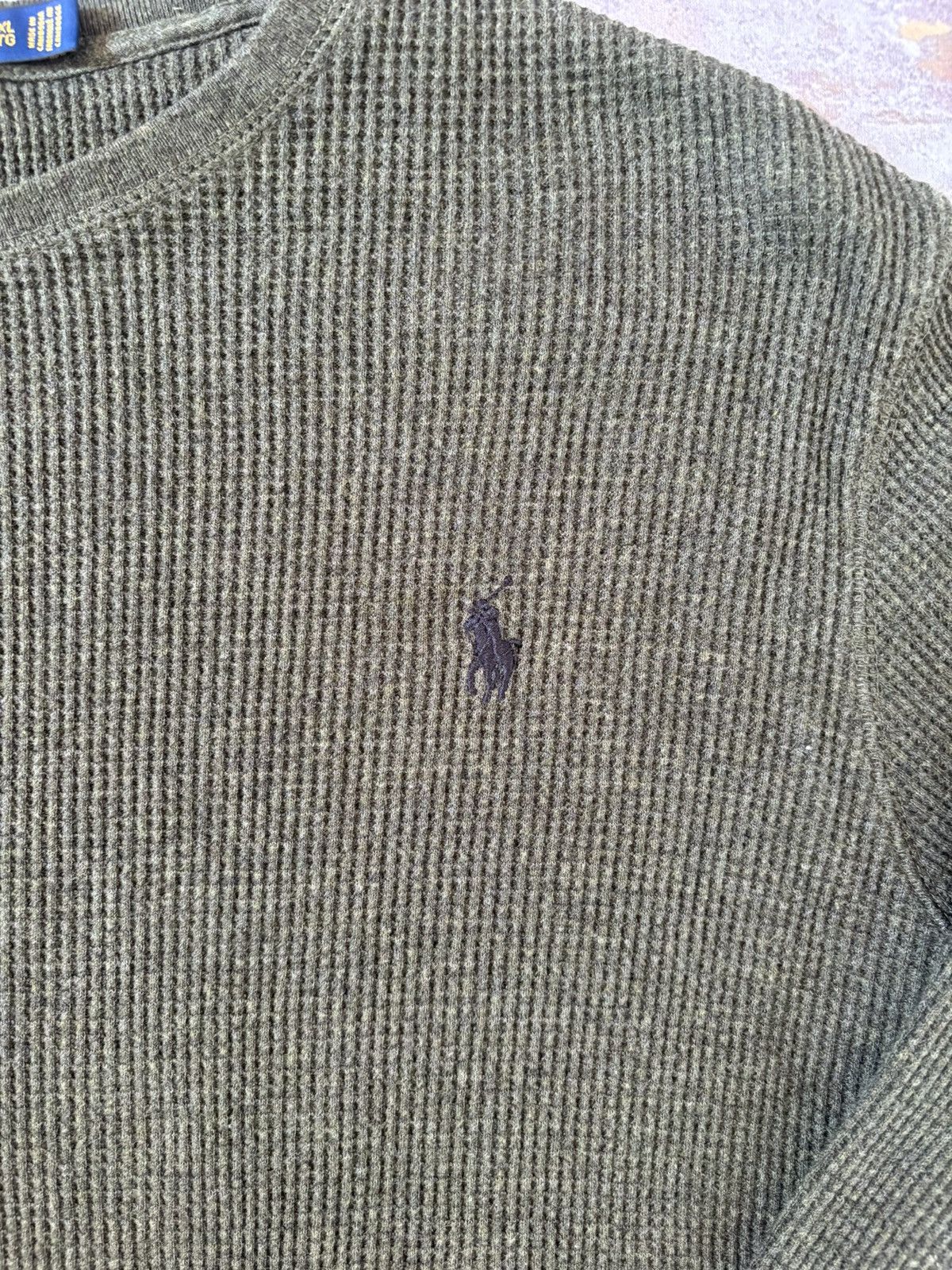 Vintage Vintage Old money Polo Ralph Lauren Waffle Knit Thermal Size US XL / EU 56 / 4 - 6 Thumbnail