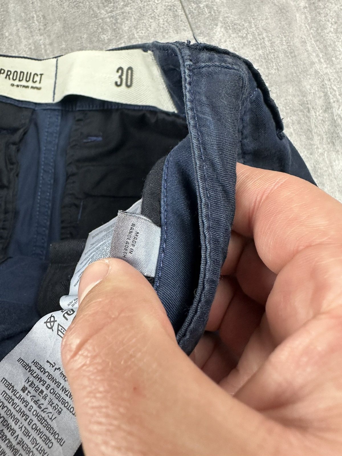 G-Star G Star Raw Japanese Navy Blue Faded Cargo Short Size US 30 / EU 46 - 15 Thumbnail