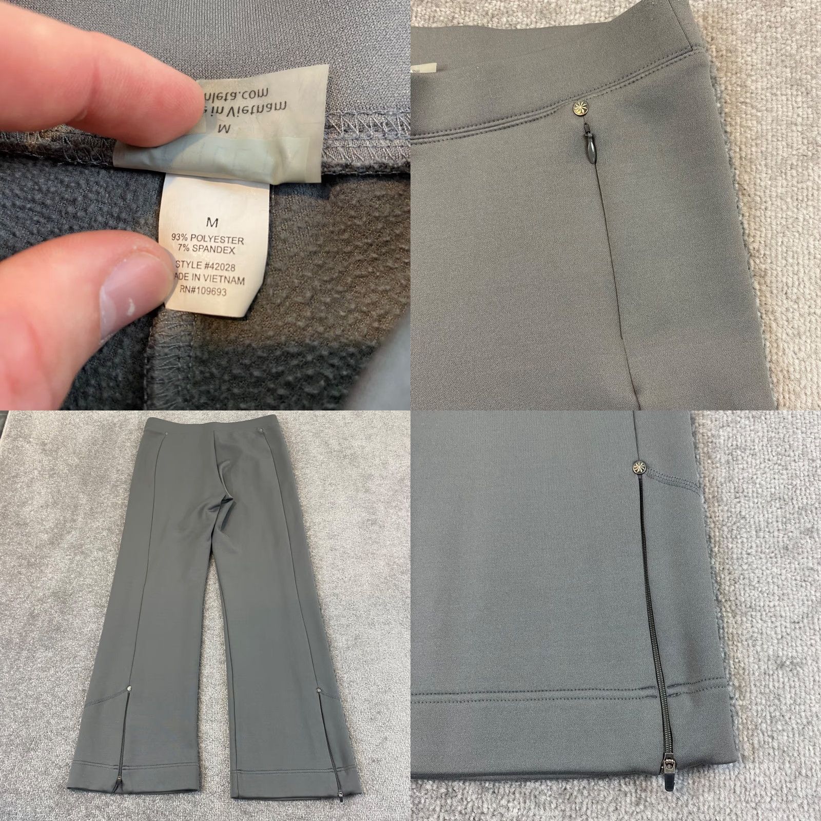 Athleta Athleta Pants Women Medium Gray Athleisure Workout Flare Baggy Stretch Sweatpant Size 32" / US 10 / IT 46 - 8 Thumbnail