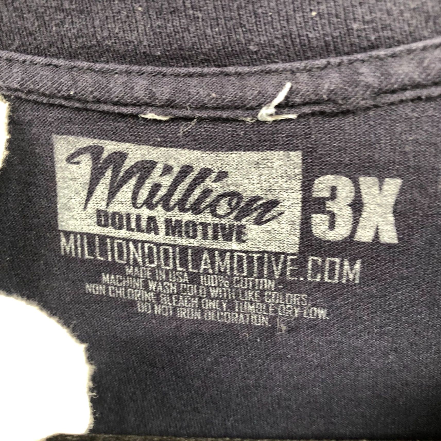 Vintage Million Dolla Motive Trapoleon T Shirt Mens 3XL Graphic Motorcycle Biker Money Black Crew Neck Cotton Short Sleeve Size US XXL / EU 58 / 5 - 5 Thumbnail