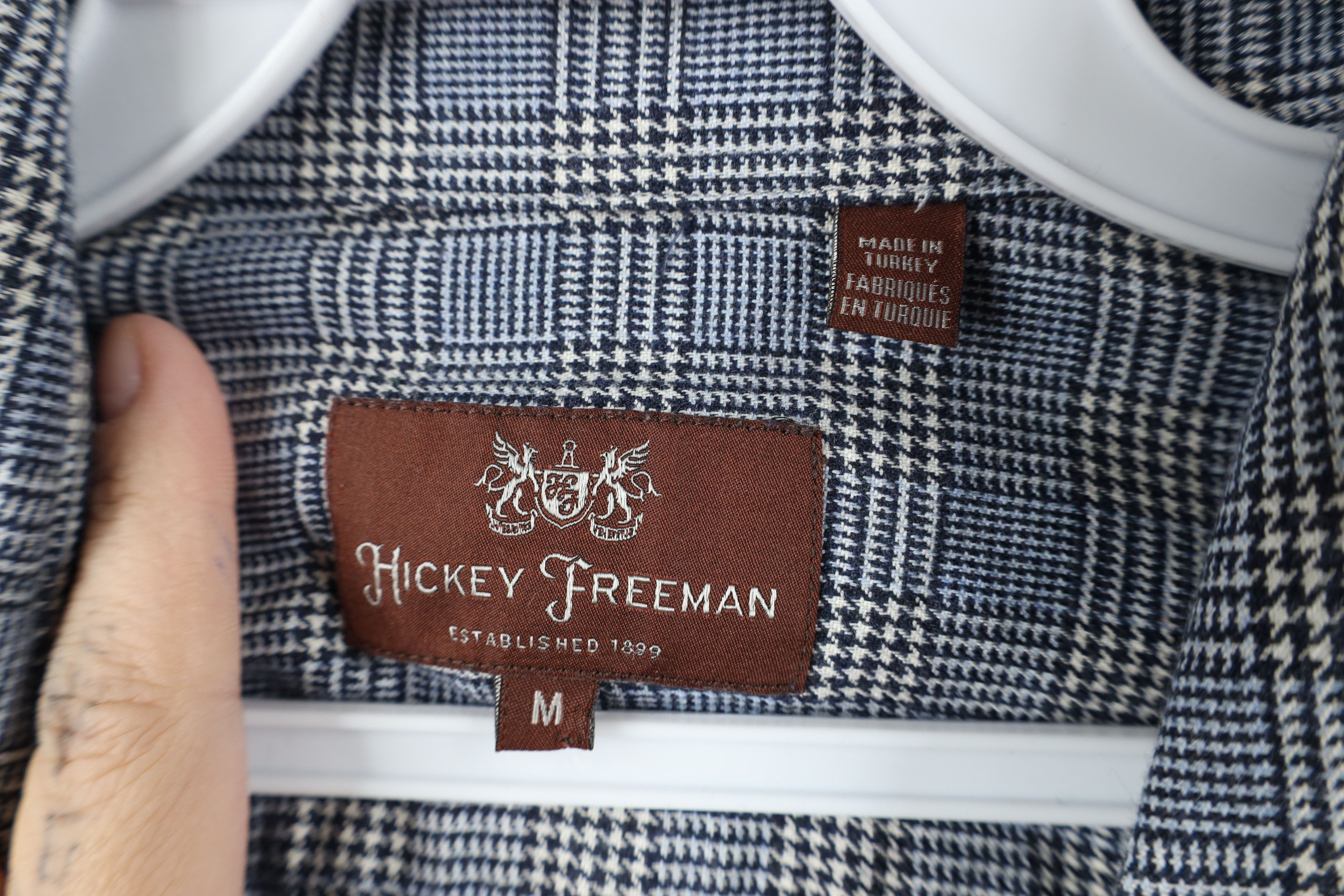 Hickey Freeman Vintage 90s Hickey Freeman Houndstooth Flannel Button Shirt Size US M / EU 48-50 / 2 - 5 Thumbnail