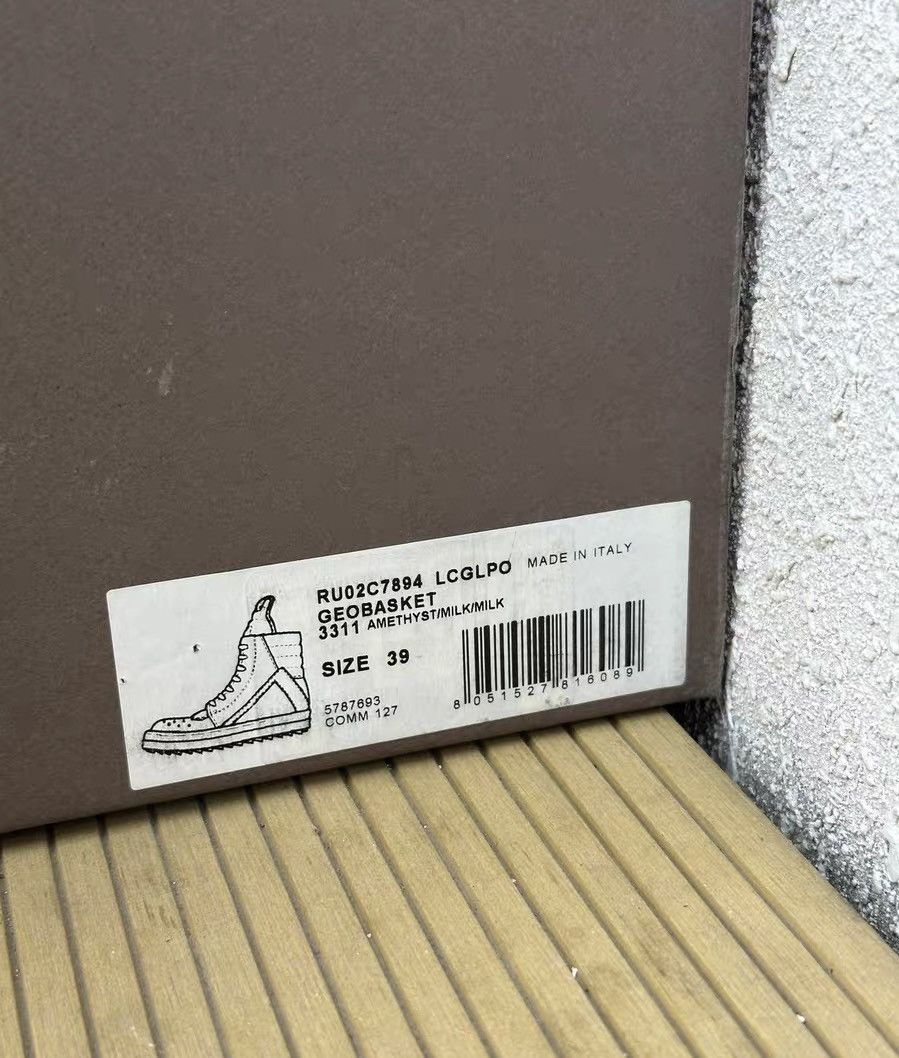 Rick Owens Rick Owens Geobasket purple & white leather limited edition Size US 9 / IT 39 - 8 Thumbnail