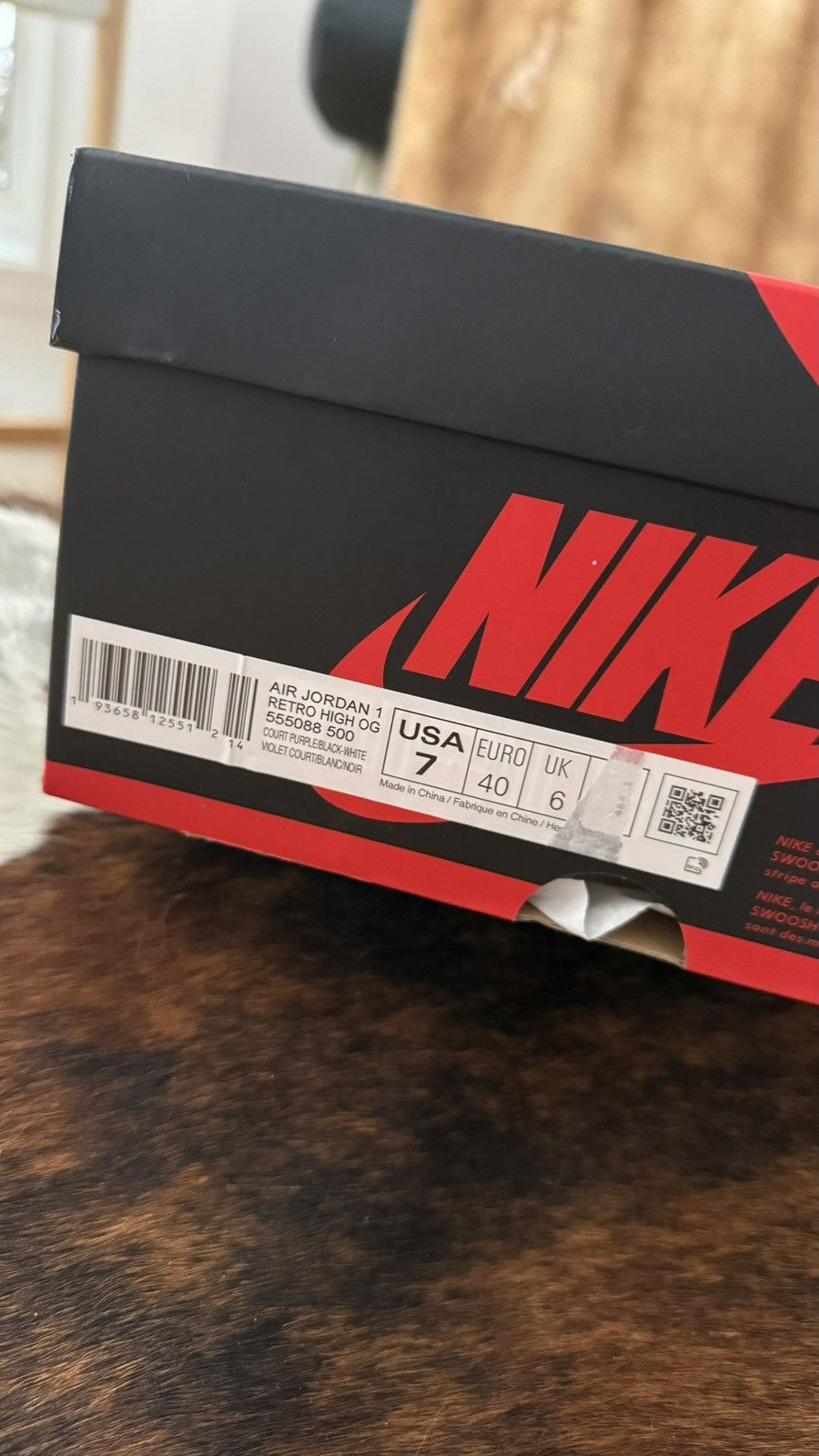 Jordan Brand Nike Air Jordan 1 Purple Court Size US 7 / EU 40 - 9 Thumbnail