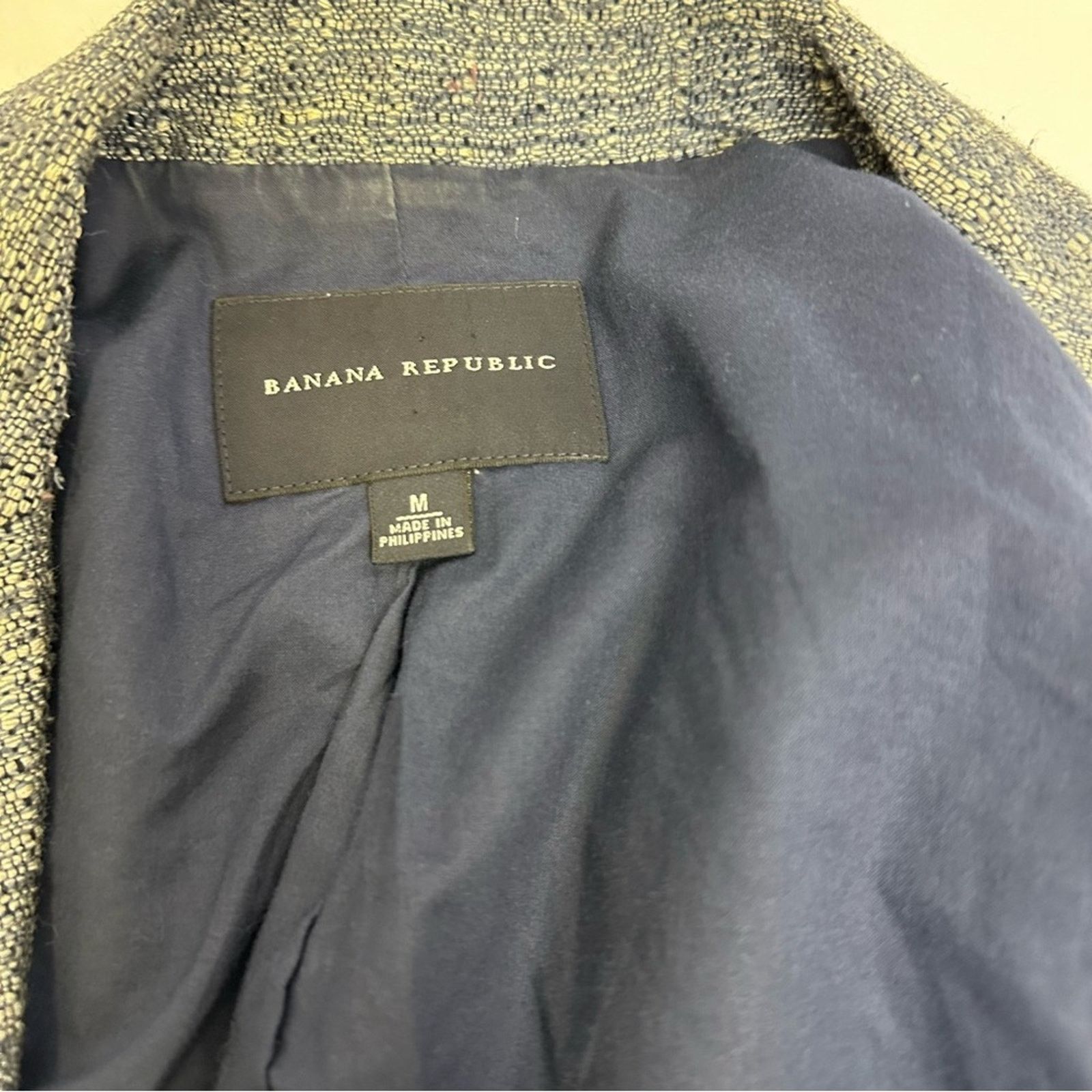 Banana Republic Banana Republic Women’s Tweed Blazer M Linen, Silk, Wool Size M / US 6-8 / IT 42-44 - 6 Thumbnail
