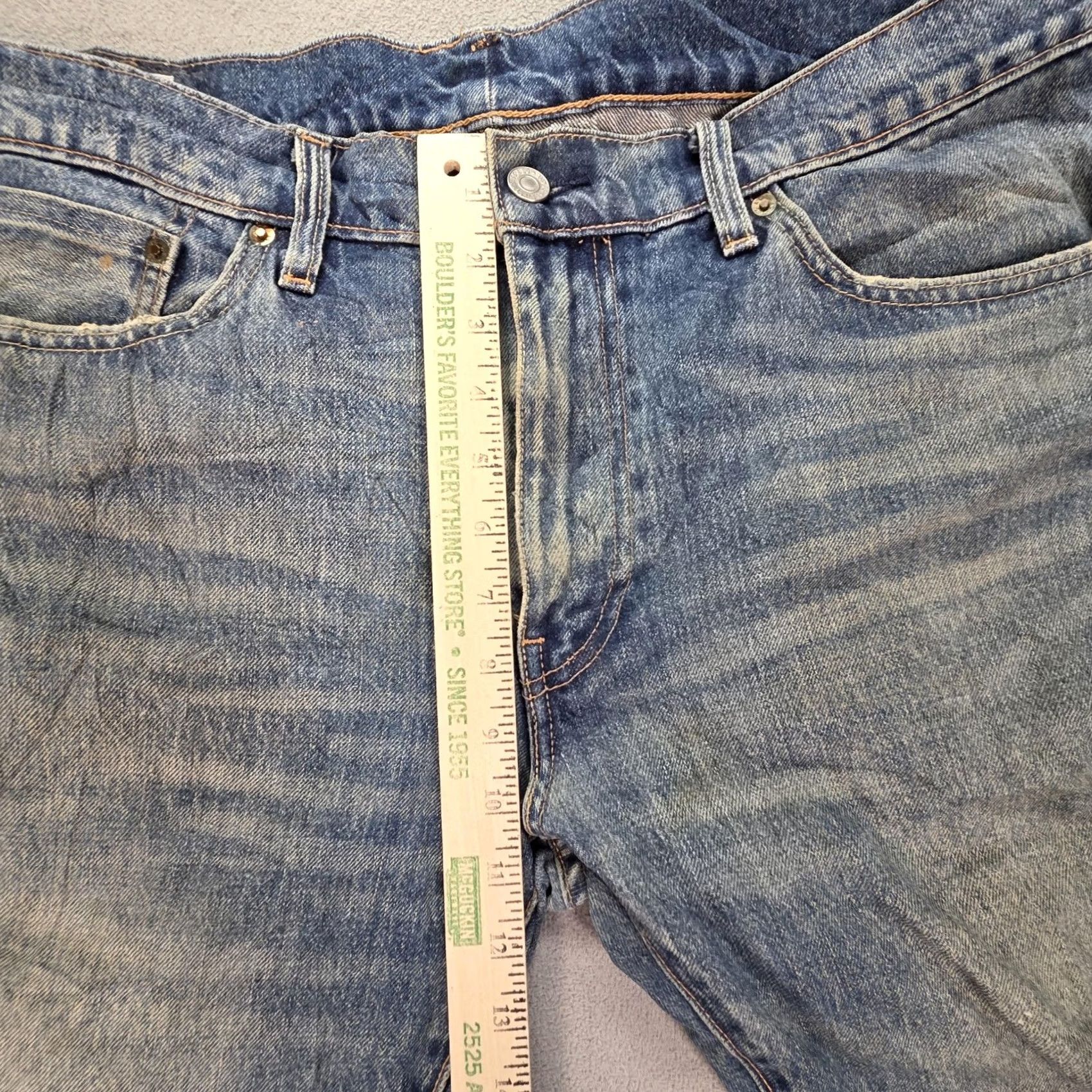 Levi's Levis 511 Jeans Slim Tapered 36x32 Blue Mens Regular Denim Distressed Pocket 501? Size US 36 / EU 52 - 7 Thumbnail