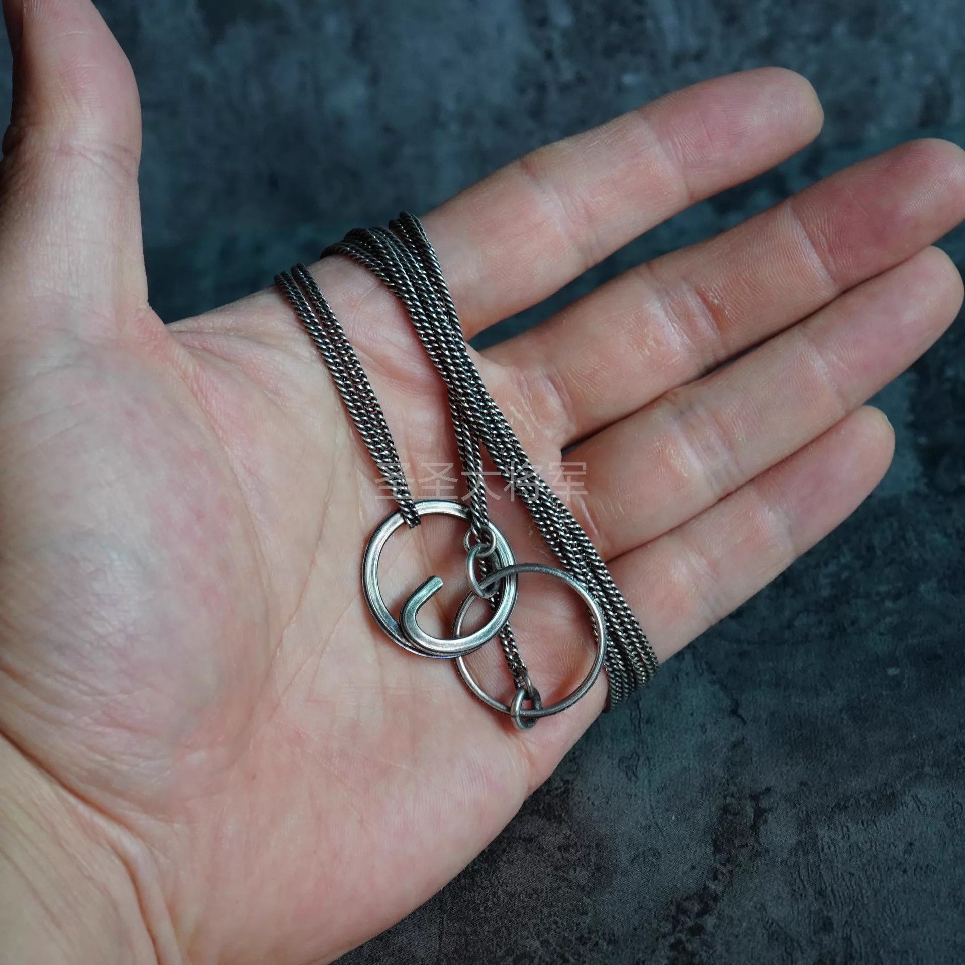 Werkstatt Munchen Werkstatt Munchen M3908 Engraved Double Spring Snake Chain Size ONE SIZE - 3 Thumbnail