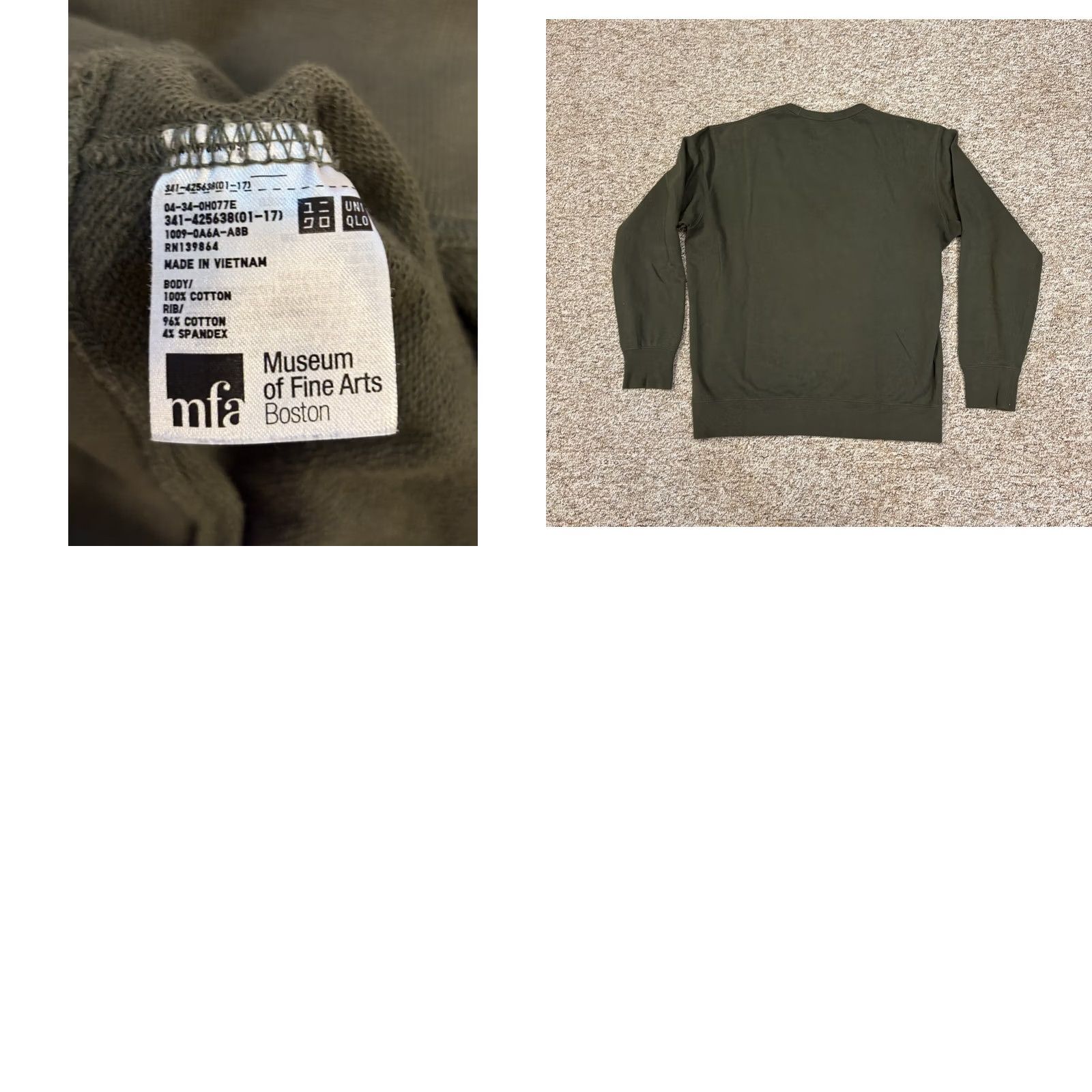 Uniqlo Uniqlo UT Museum of Fine Arts Boston Crewneck Sweatshirt Green L Mens pullover Art Size Large Size US L / EU 52-54 / 3 - 8 Thumbnail