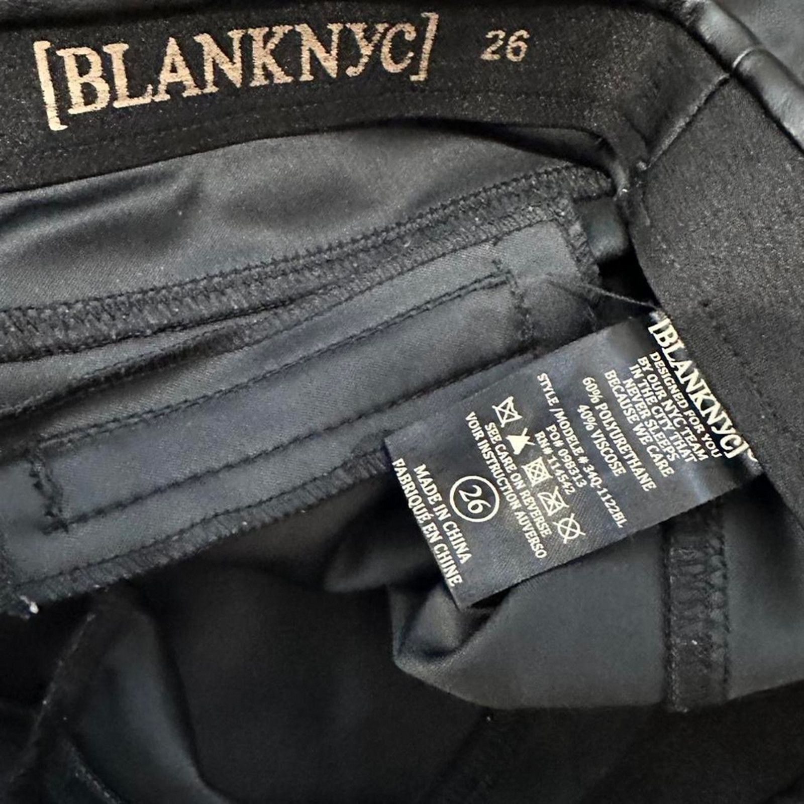 BLANKNYC BLANK NYC black faux leather skinny pants leggings small 25W Size 25" / US 0 / IT 36 - 5 Thumbnail