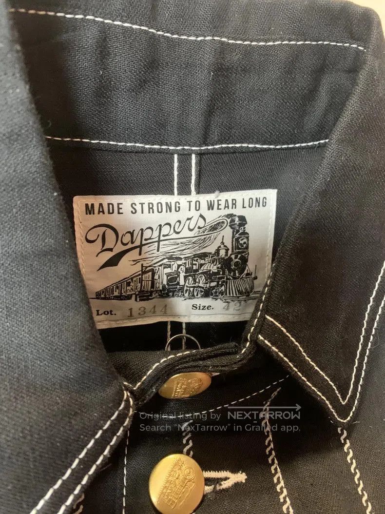 Dapper Dan Dapper Black Striped Work Jacket LOT1344. Size US XS / EU 42 / 0 - 3 Thumbnail