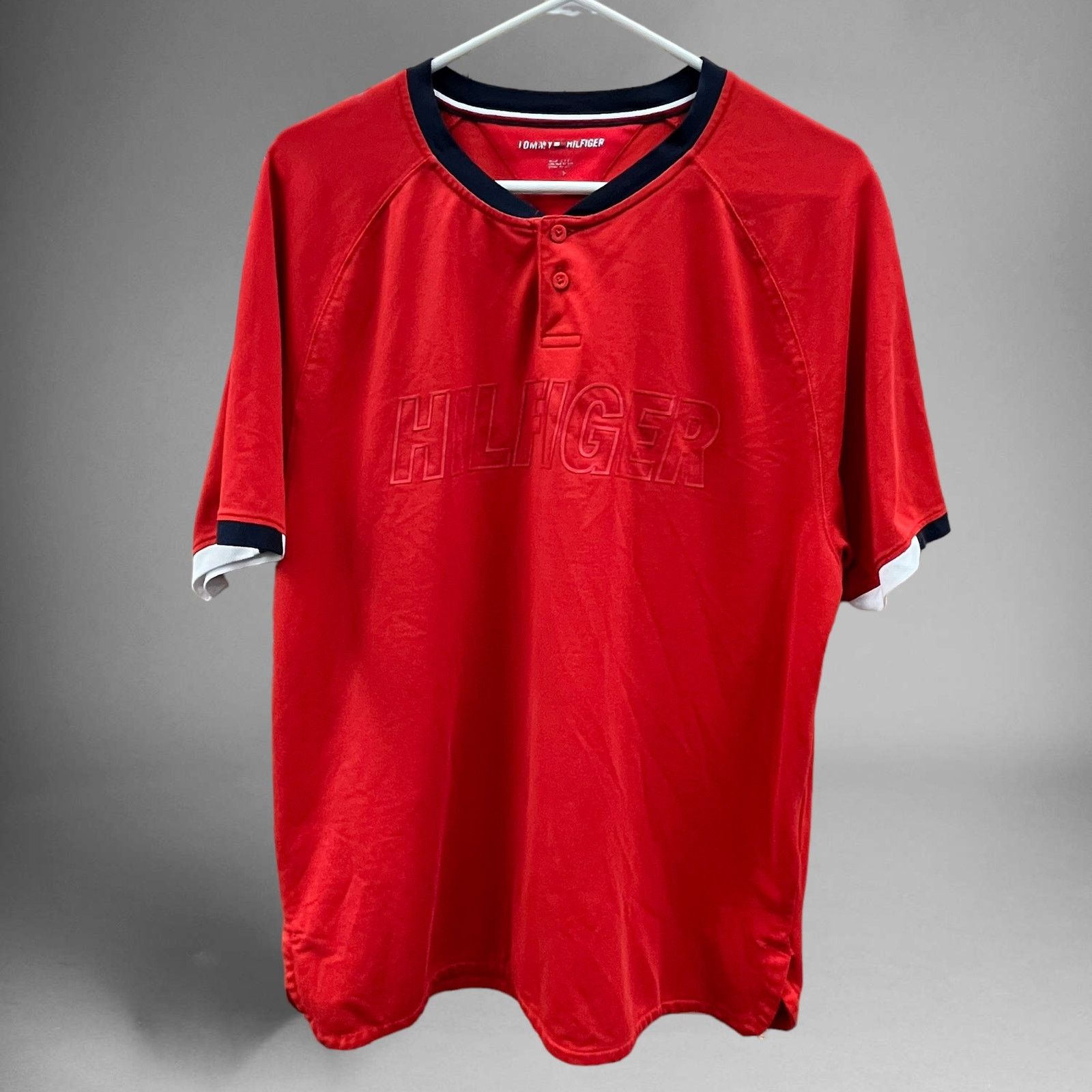 Tommy Hilfiger Tommy Hilfiger Spellout Shirt 90's Style Short Sleeve Shirt Size US L / EU 52-54 / 3 - 1 Thumbnail