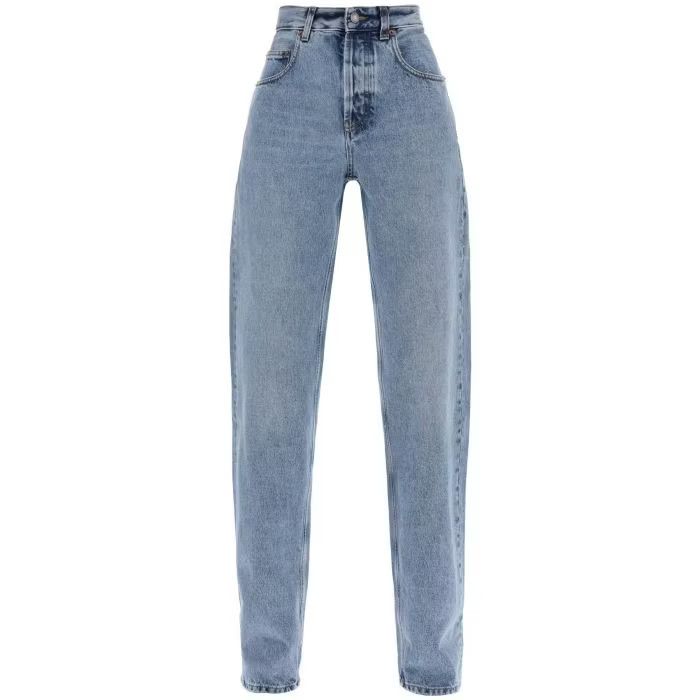 image of Saint Laurent Paris O1S22I1N0524 Loose Fit Denim Jeans In Blue, Women's (Size 27)