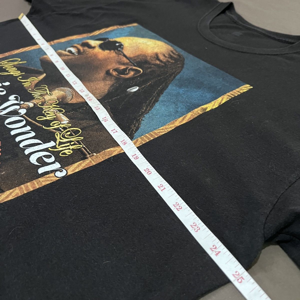 Band Tees × Rap Tees × Star Of Hollywood Stevie Wonder The Performance 2015 Tour Promo Tee 2XL Size US XXL / EU 58 / 5 - 10 Thumbnail