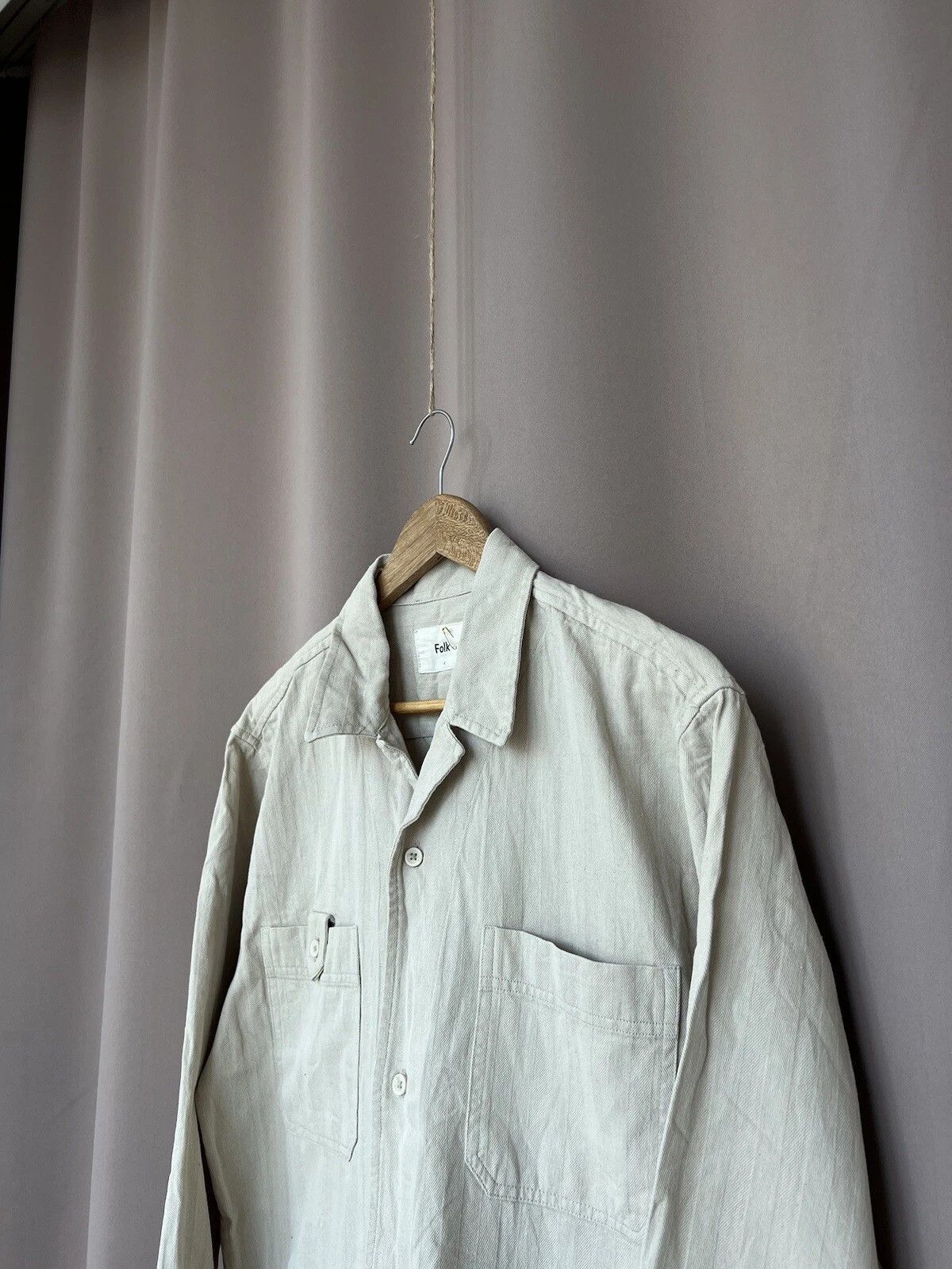 Folk Folk Button Up Shirt Mens Size L or 4 Cotton Overshirt Size US L / EU 52-54 / 3 - 4 Thumbnail