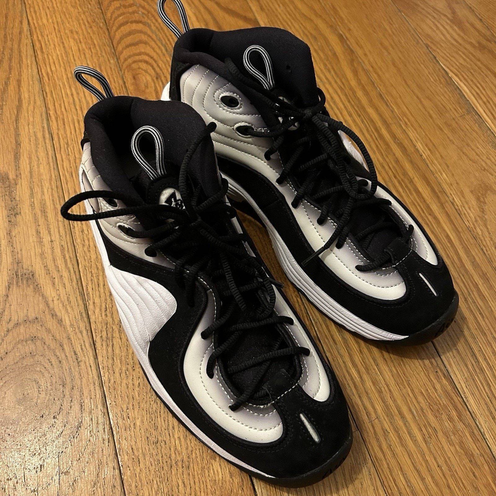 Nike NEW Air Penny 2 Panda High Top Basketball Sneakers Shoes Size US 10 / EU 43 - 2 Thumbnail