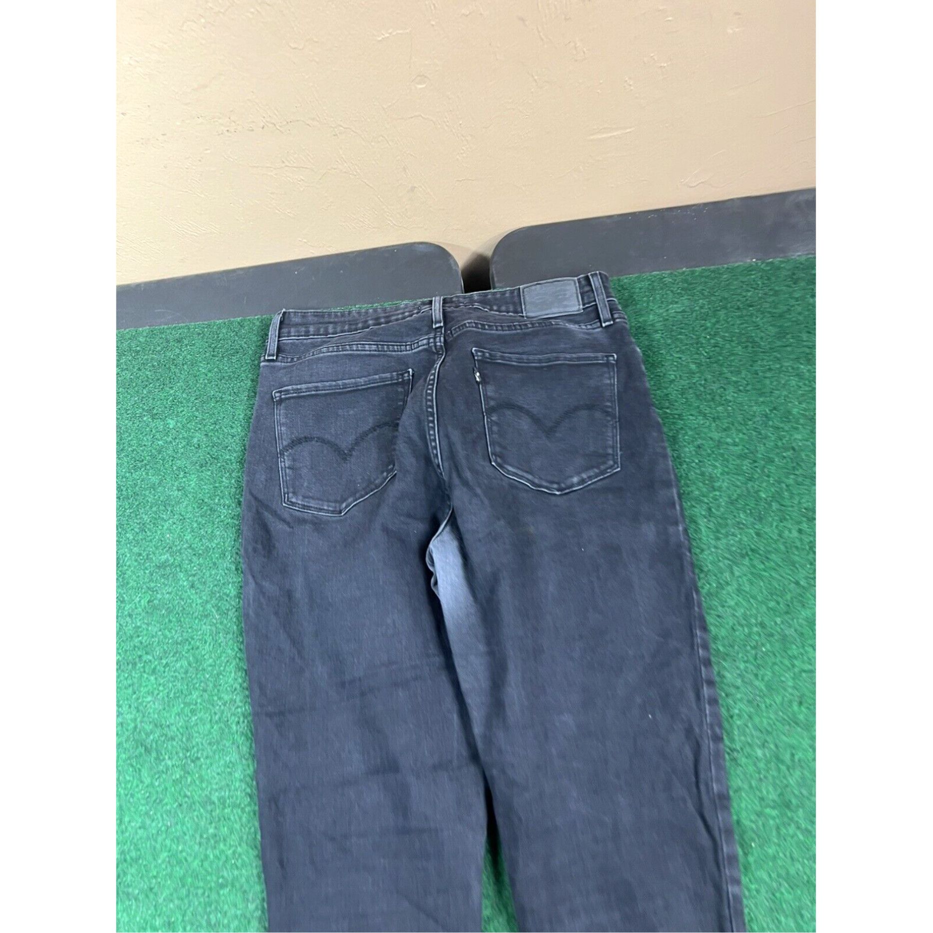 Levi's Levis 721 High Rise Skinny 32 Womens Jeans Black 2% Spandex Stretchy 30 Inseam Size 24" / US 00 / IT 34 - 6 Thumbnail