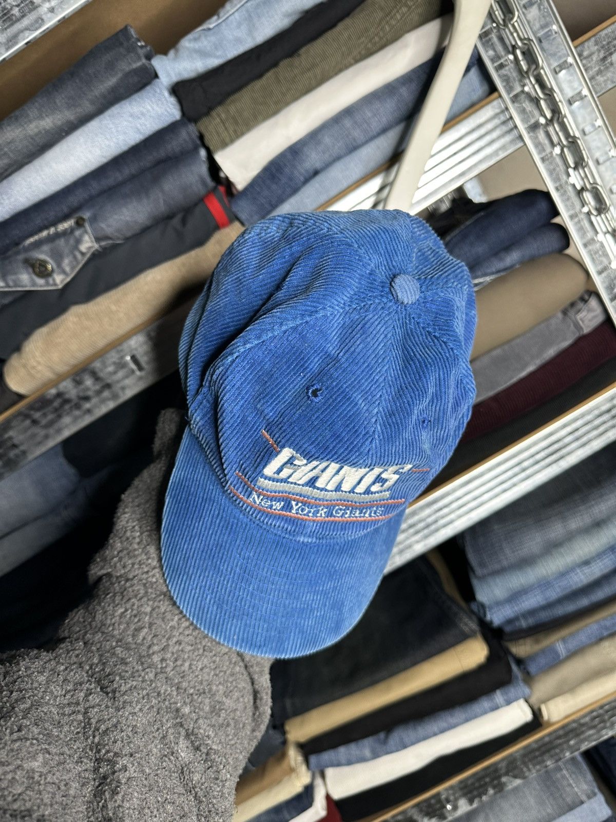 NFL Vintage New York Giants Corduroy Snapback Cap Hat 90s NFL Size ONE SIZE - 5 Thumbnail