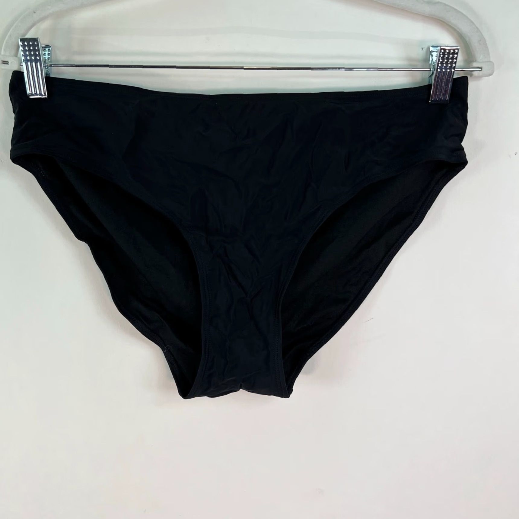 Vintage Bikini Swimsuit Cover Up Women Size L Adjustable Spaghetti Strap Cupped Ruffle Black Solid Size ONE SIZE - 3 Thumbnail
