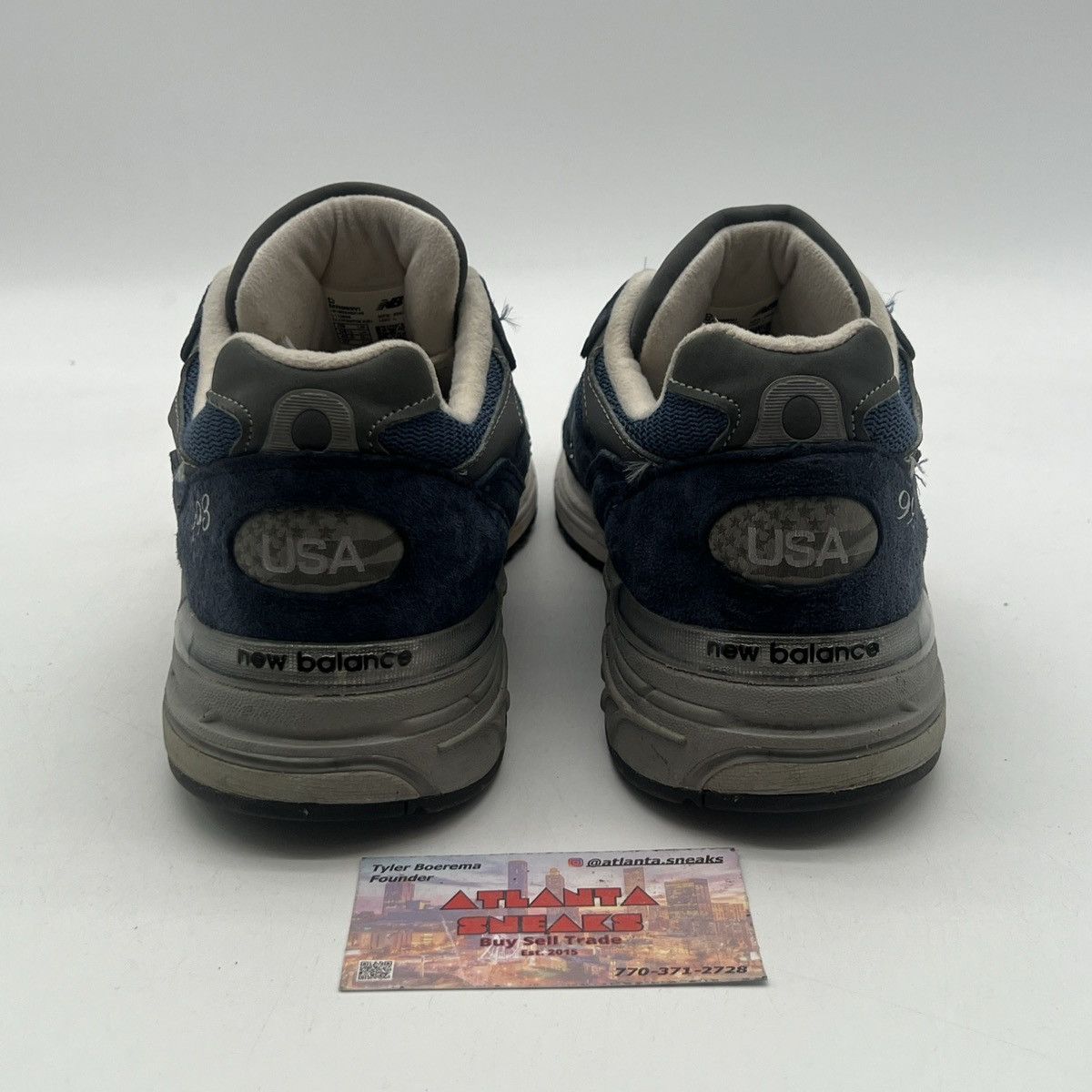 New Balance 993 navy white Size US 9 / EU 42 - 3 Thumbnail
