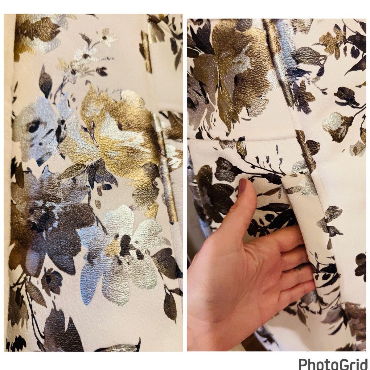 Boston Proper Boston Proper Shearling Shimmer Floral Faux Suede Coat Size S / US 4 / IT 40 - 13 Thumbnail