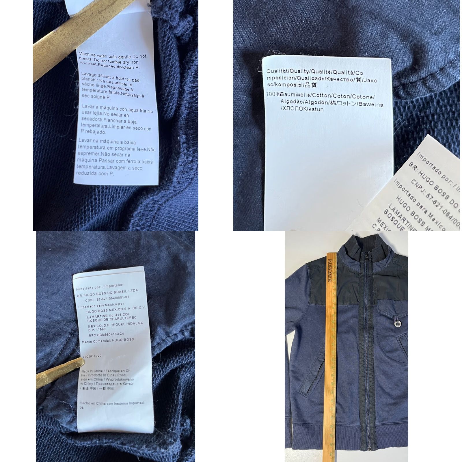 Hugo Boss HUGO BOSS Men's Boss Orange Jacket Navy S City, Designer, Classic, Travel, Casual, Knit, Zip, Pockets - Jacket - Men - Navy - S Size US S / EU 44-46 / 1 - 9 Thumbnail