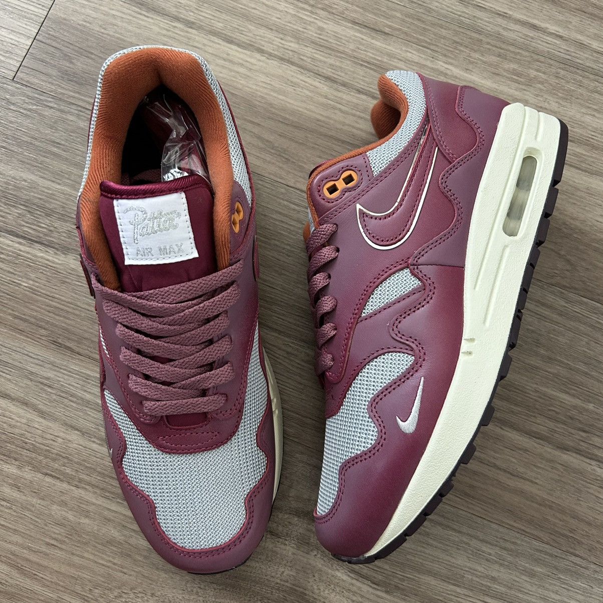 Nike × Patta 2021 Nike Air Max 1 Patta ‘Rush Maroon’ sz 8M Size US 8 / EU 41 - 1 Thumbnail