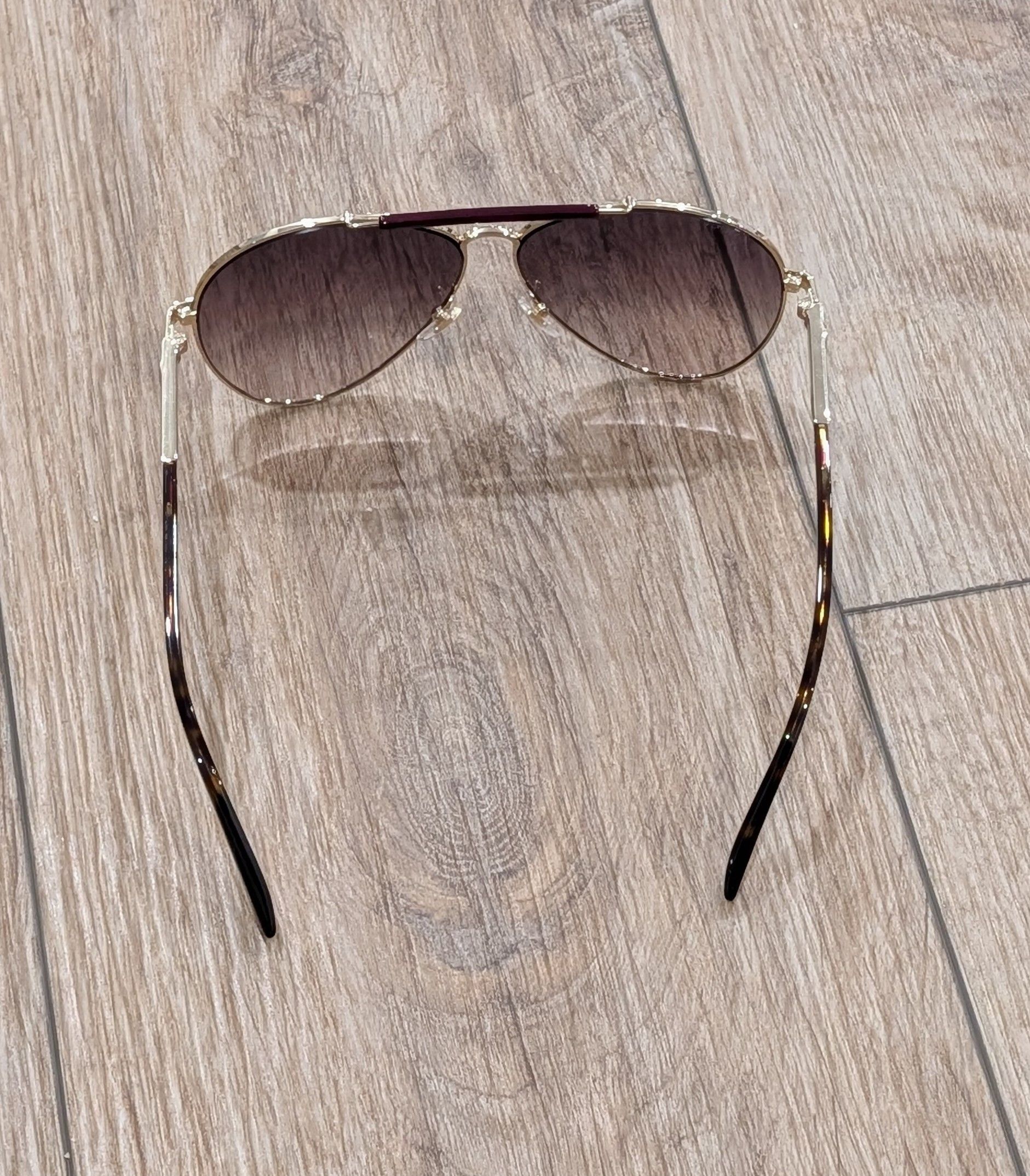 Gucci $520 Mens Authentic GUCCI 61mm Aviator Sunglasses Rutenium Size ONE SIZE - 5 Thumbnail