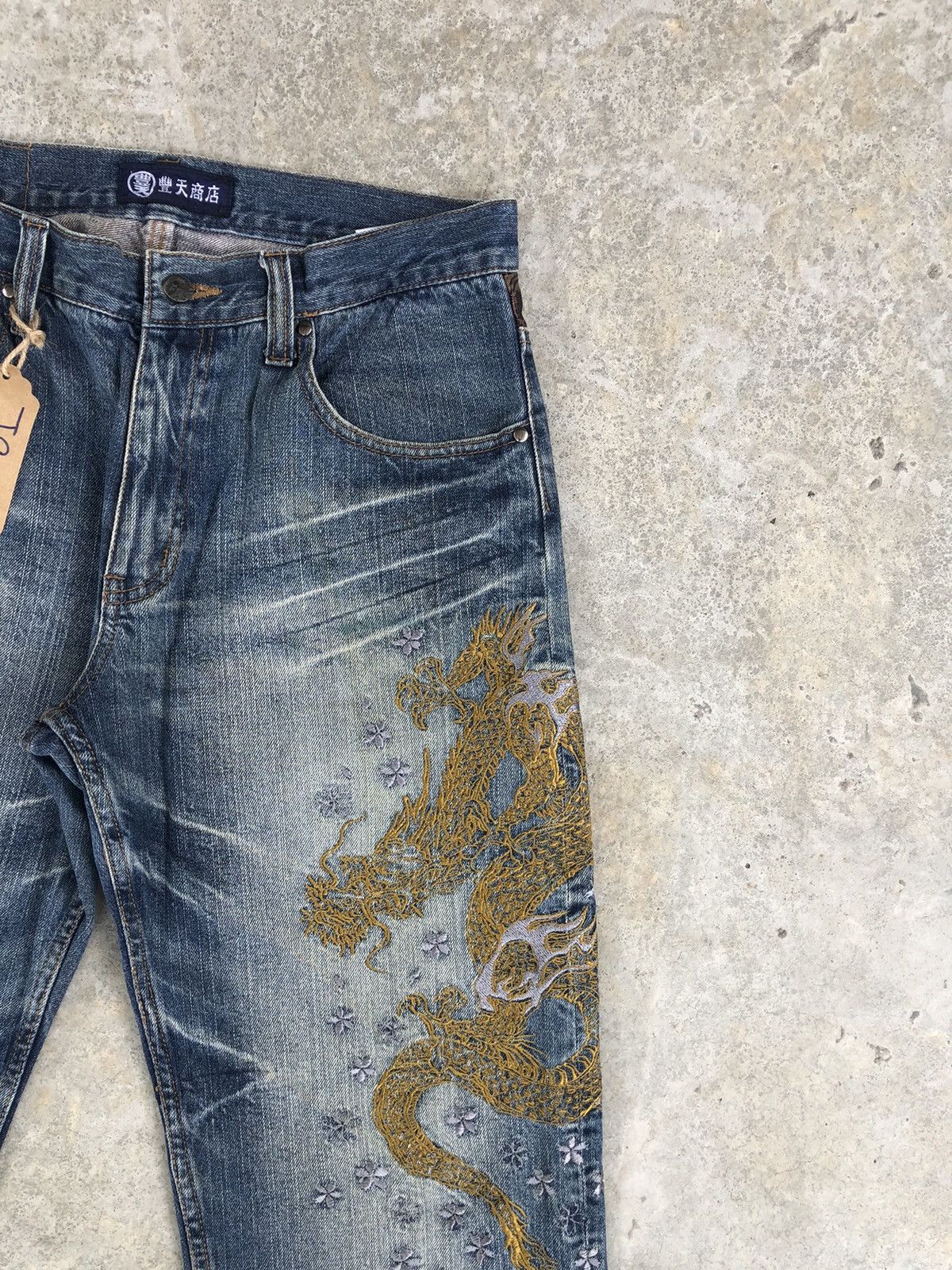 Japanese Brand Japanese Buden Dragon Embroidered Jeans Distressed Size US 32 / EU 48 - 5 Thumbnail