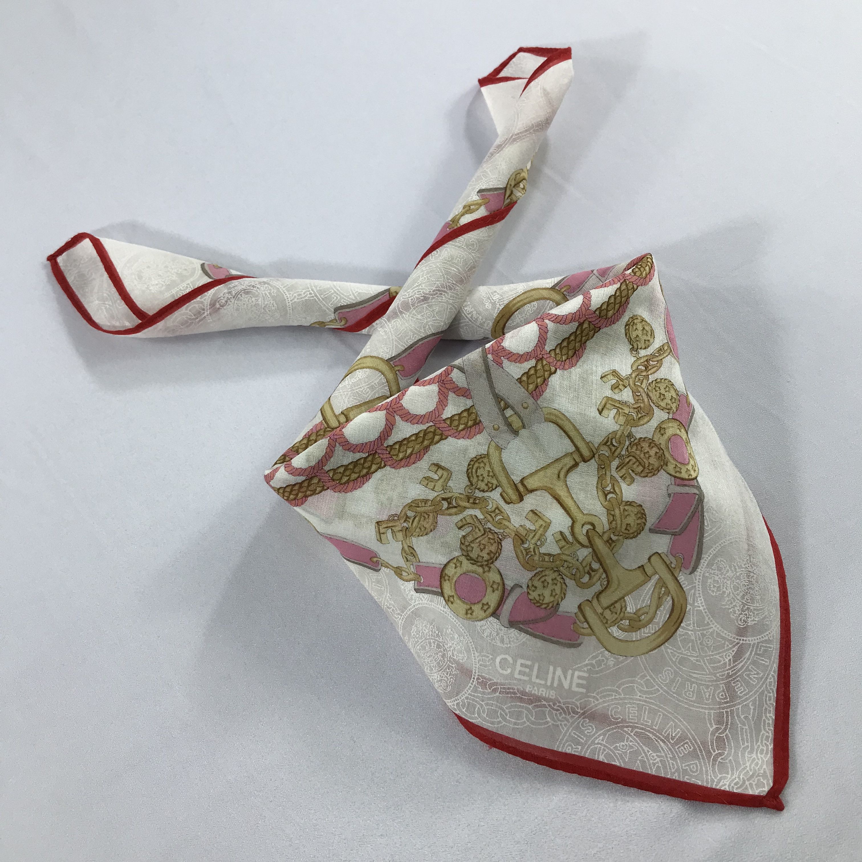 Celine × Vintage Celine Bandana / Handkerchief / Neckerchief - S2252 Size ONE SIZE - 4 Thumbnail