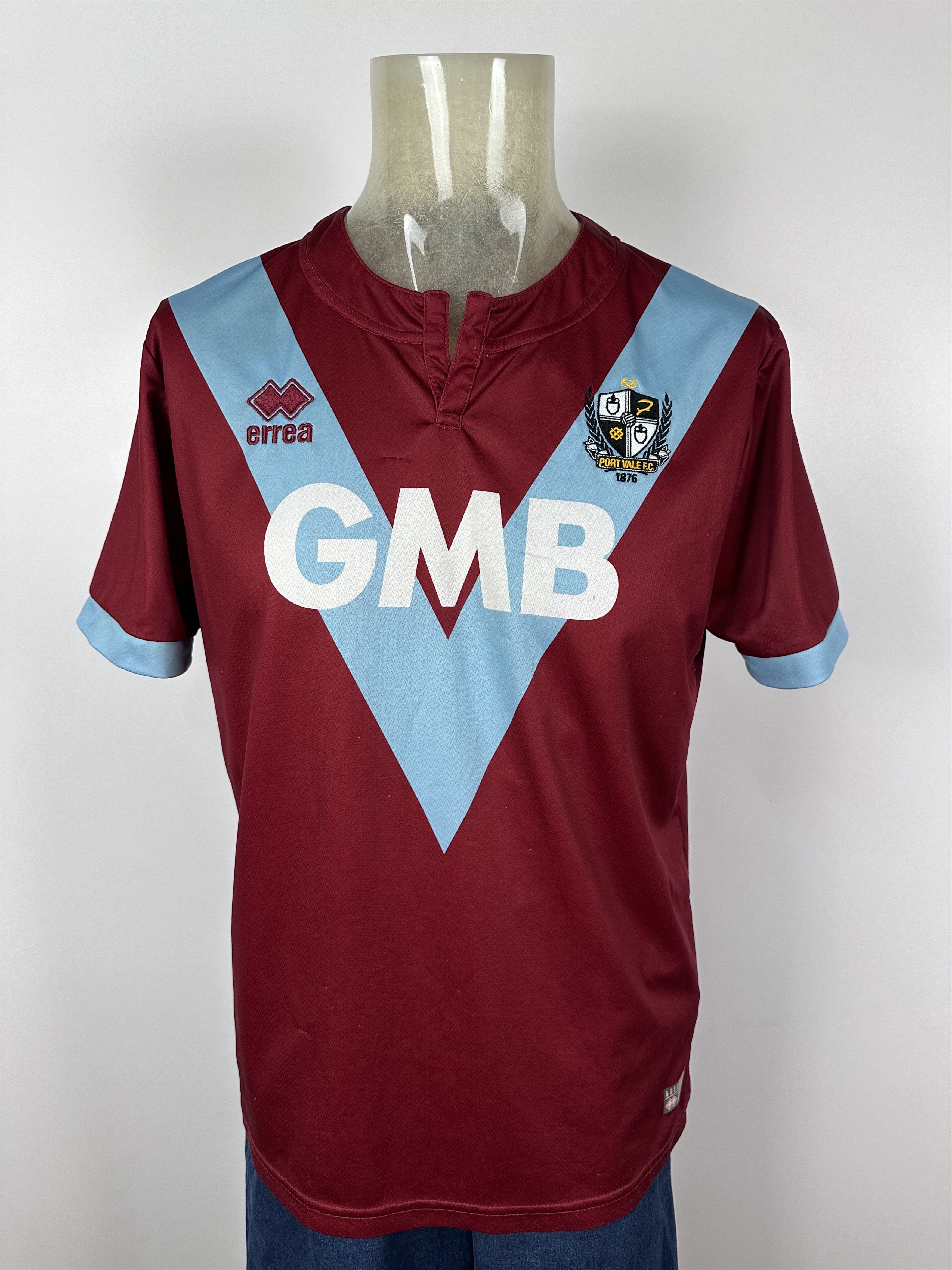 Errea PORT VALE FC 2014 2015 HOME FOOTBALL SHIRT SOCCER JERSEY Size US L / EU 52-54 / 3 - 1 Thumbnail