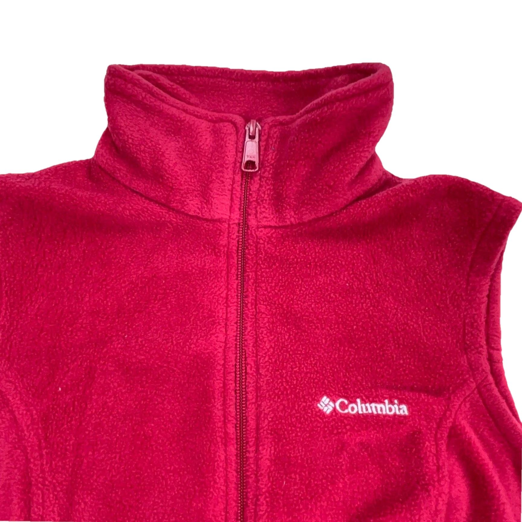 Pinko Columbia Vest Women Small Pink Fleece Benton Springs Full Zip Jacket Short Sleeveless Subtle Logo Outdoor Classic Fall Winter Womens Size S / US 4 / IT 40 - 3 Thumbnail