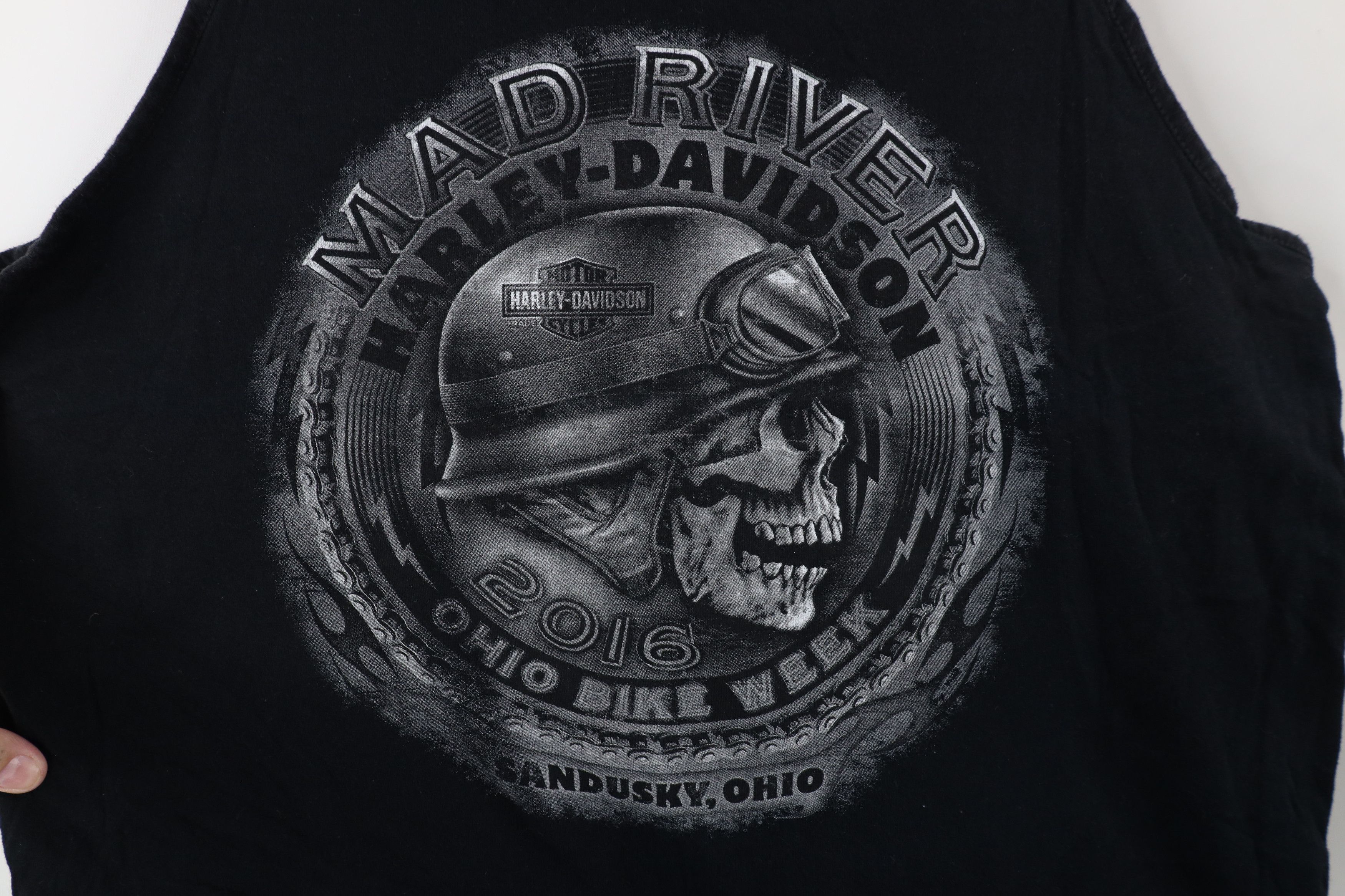 Harley Davidson × Vintage Vintage Y2K Harley Davidson Bike Week Skull Tank Top T-Shirt Size US L / EU 52-54 / 3 - 4 Thumbnail