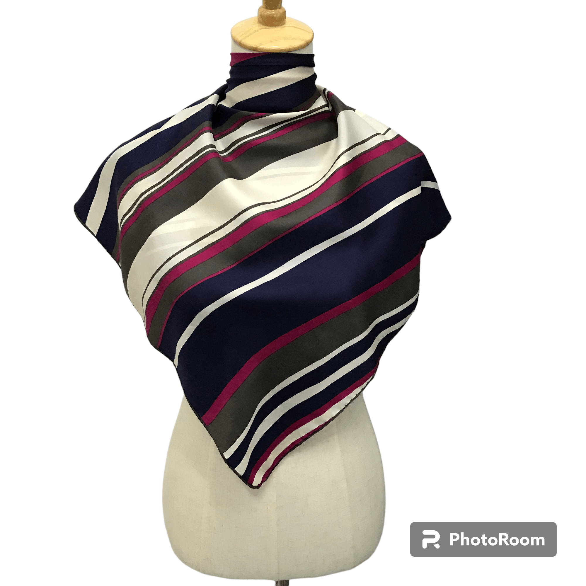 Vintage Vintage Abstract Design Hand Rolled Silk Scarf M189 Size ONE SIZE - 1 Thumbnail