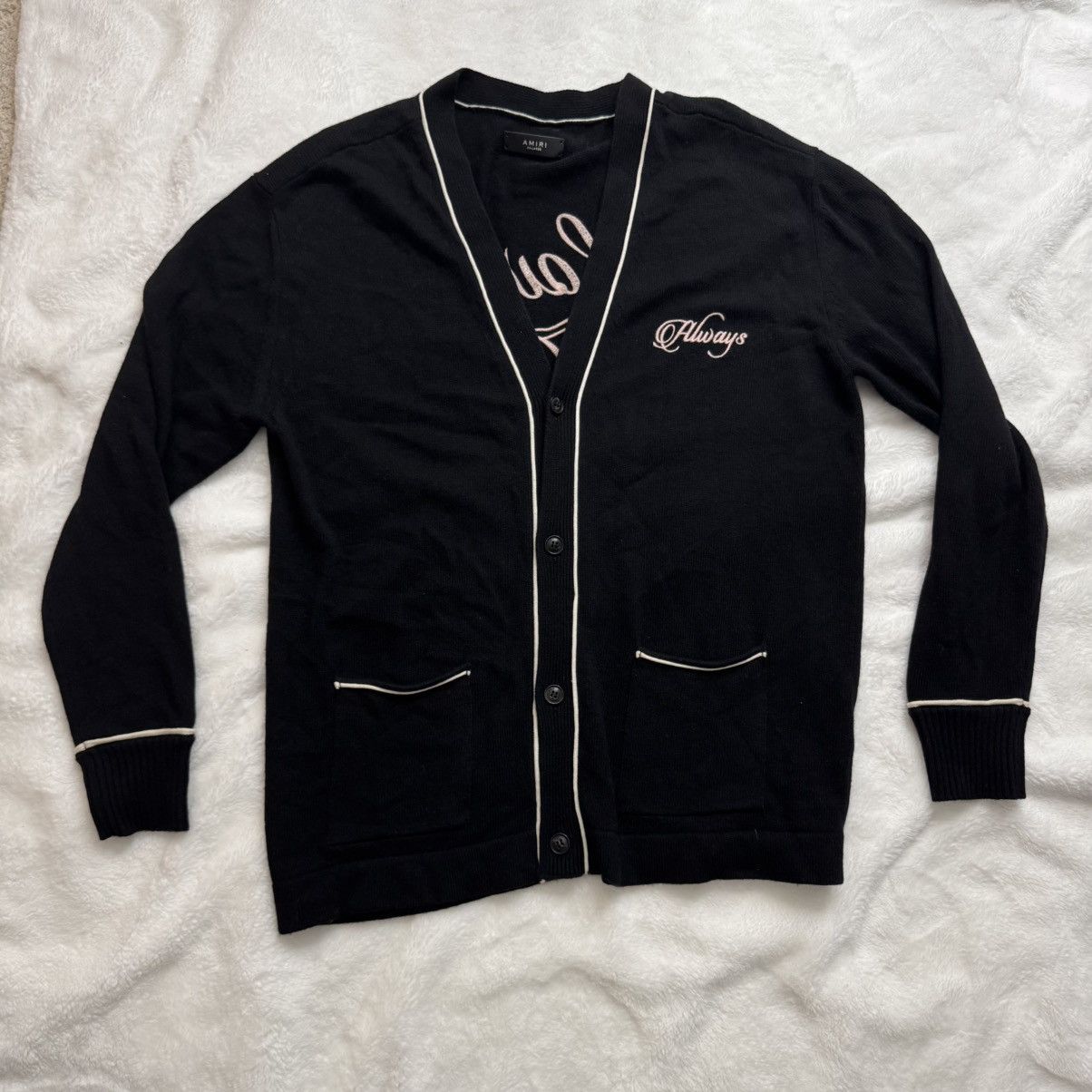 Amiri AMIRI Loving You Cardigan - Black - XXL Size US XXL / EU 58 / 5 - 5 Thumbnail