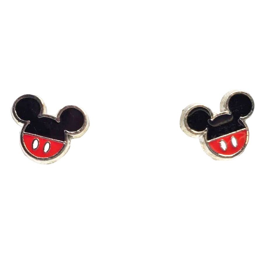 Disney Disney Mickey Mouse Head Stud Earrings - Classic Black & Red Size ONE SIZE - 1 Thumbnail