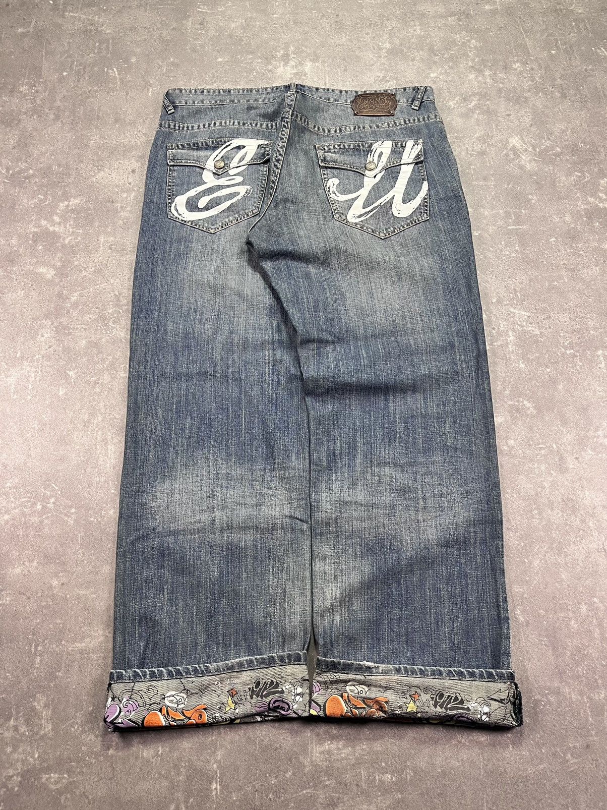 Ecko Unltd. Crazy 2000s Ecko Unltd. Grafitti Printed Flaps Baggy Jeans Size US 40 / EU 56 - 1 Thumbnail
