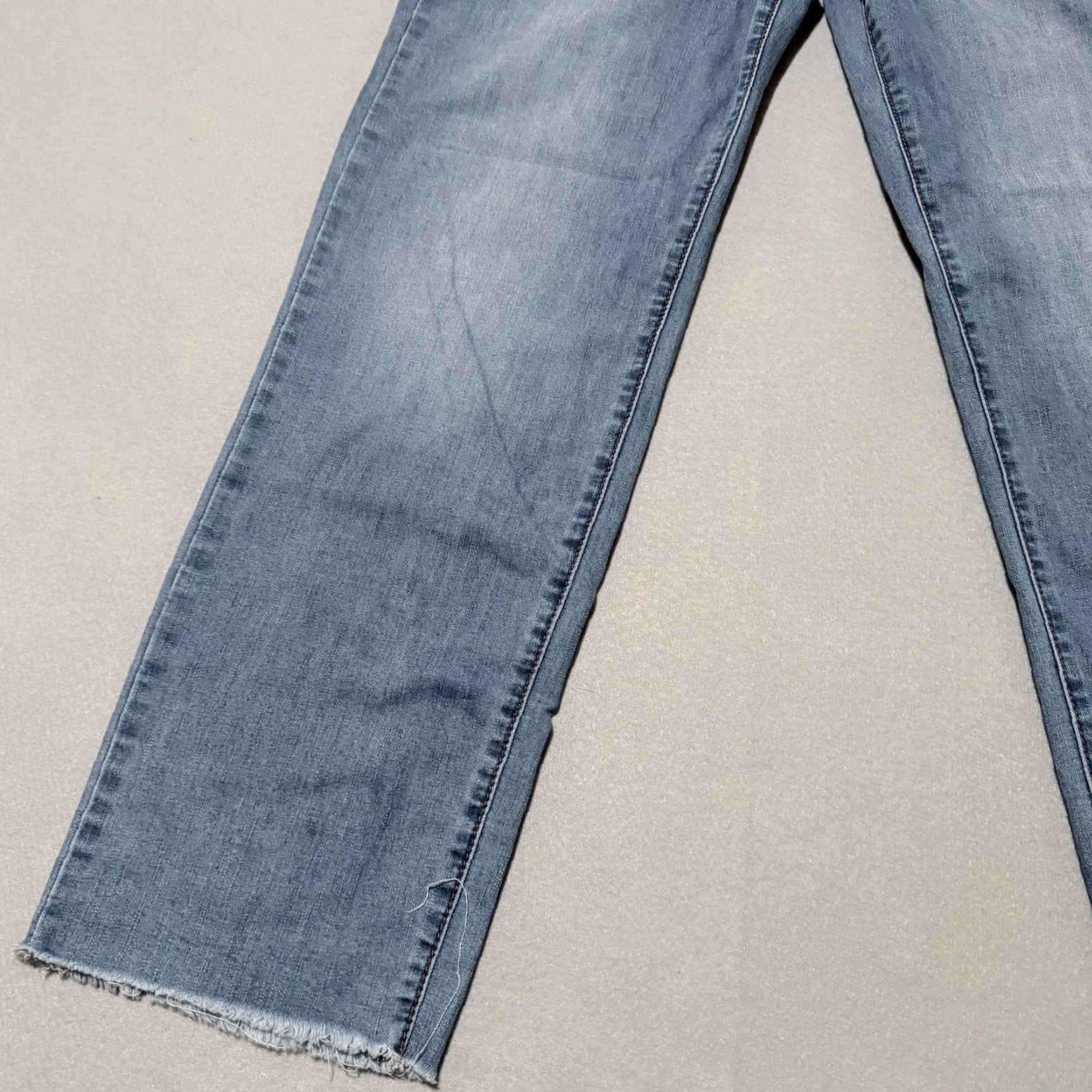 Denime !iT. Marty High-Rise Straight Jeans Women's Blue Denim Zip-Fly Frayed - 6 Size 28" / US 6 / IT 42 - 3 Thumbnail