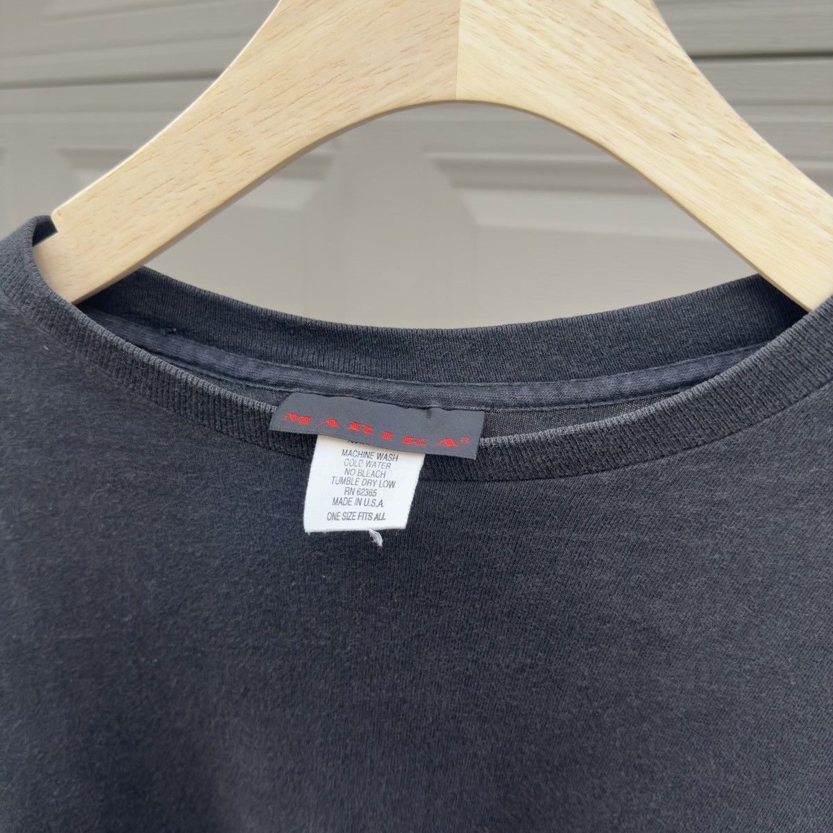 Vintage Vintage Faded Black Wide Boxy Cropped Shirt ERD Grunge Size US M / EU 48-50 / 2 - 3 Thumbnail