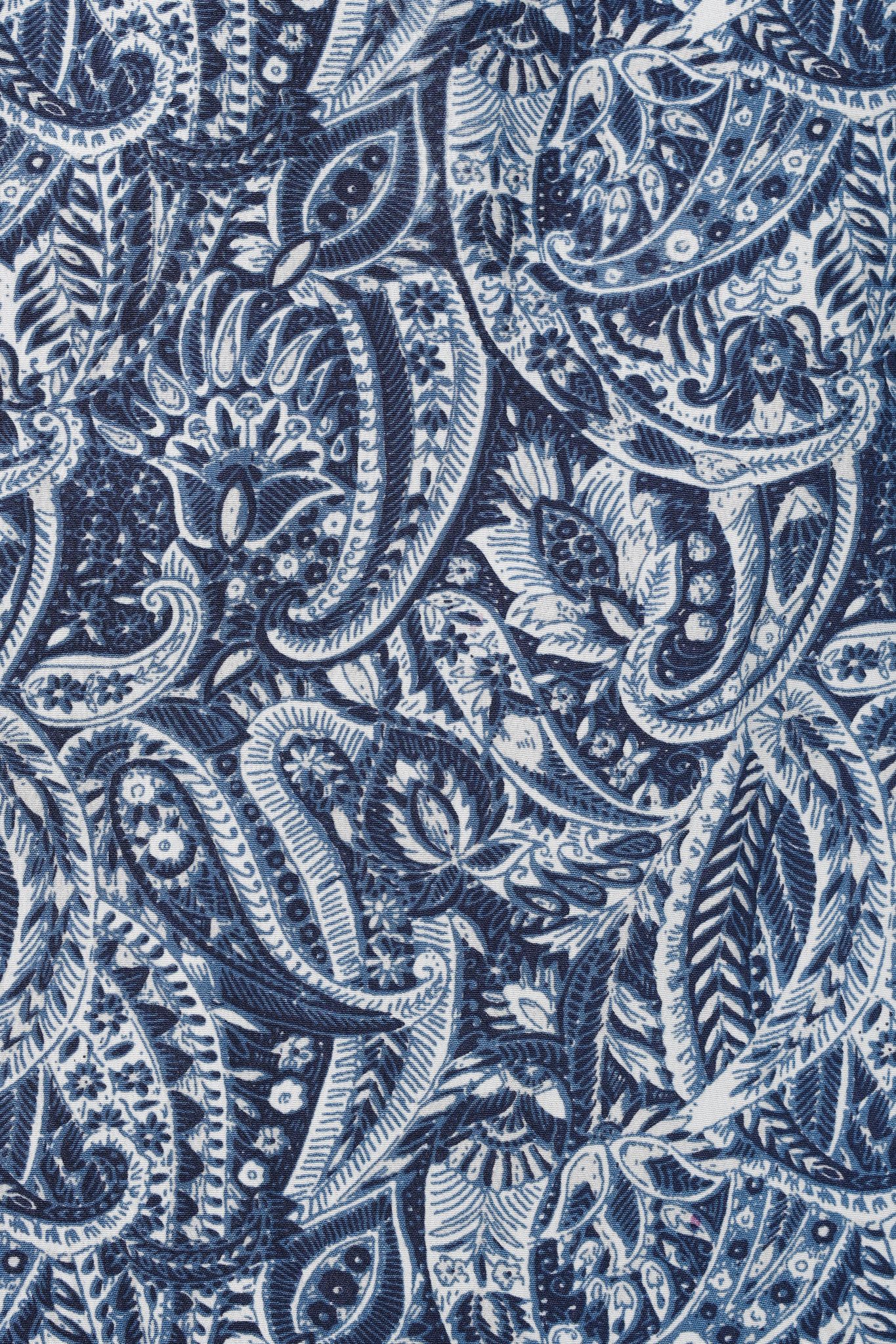 INTERMIX Intermix Blue Silk Paisley Open Leg Easy Pant Size 26" / US 2 / IT 38 - 8 Thumbnail