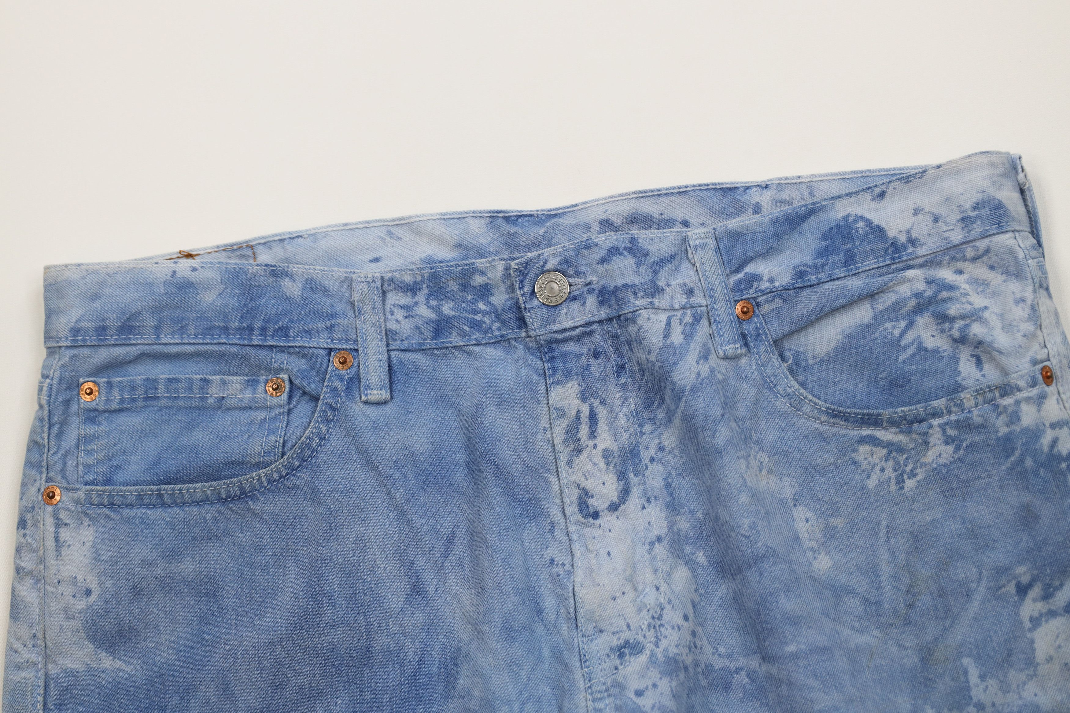 Levi's Vintage Y2K Levis 511 Off Acid Wash Denim Jean Shorts Jorts Size US 38 / EU 54 - 2 Thumbnail