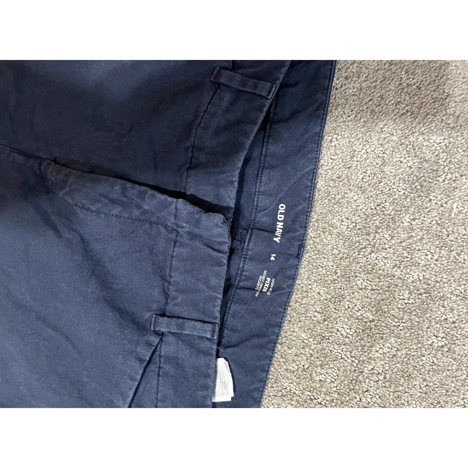 Old Navy Old Navy Blue Pixie Skinny High-Rise Ankle Pants Women Size 14 (Pockets) Solid Size 36" / US 14 / IT 50 - 3 Thumbnail