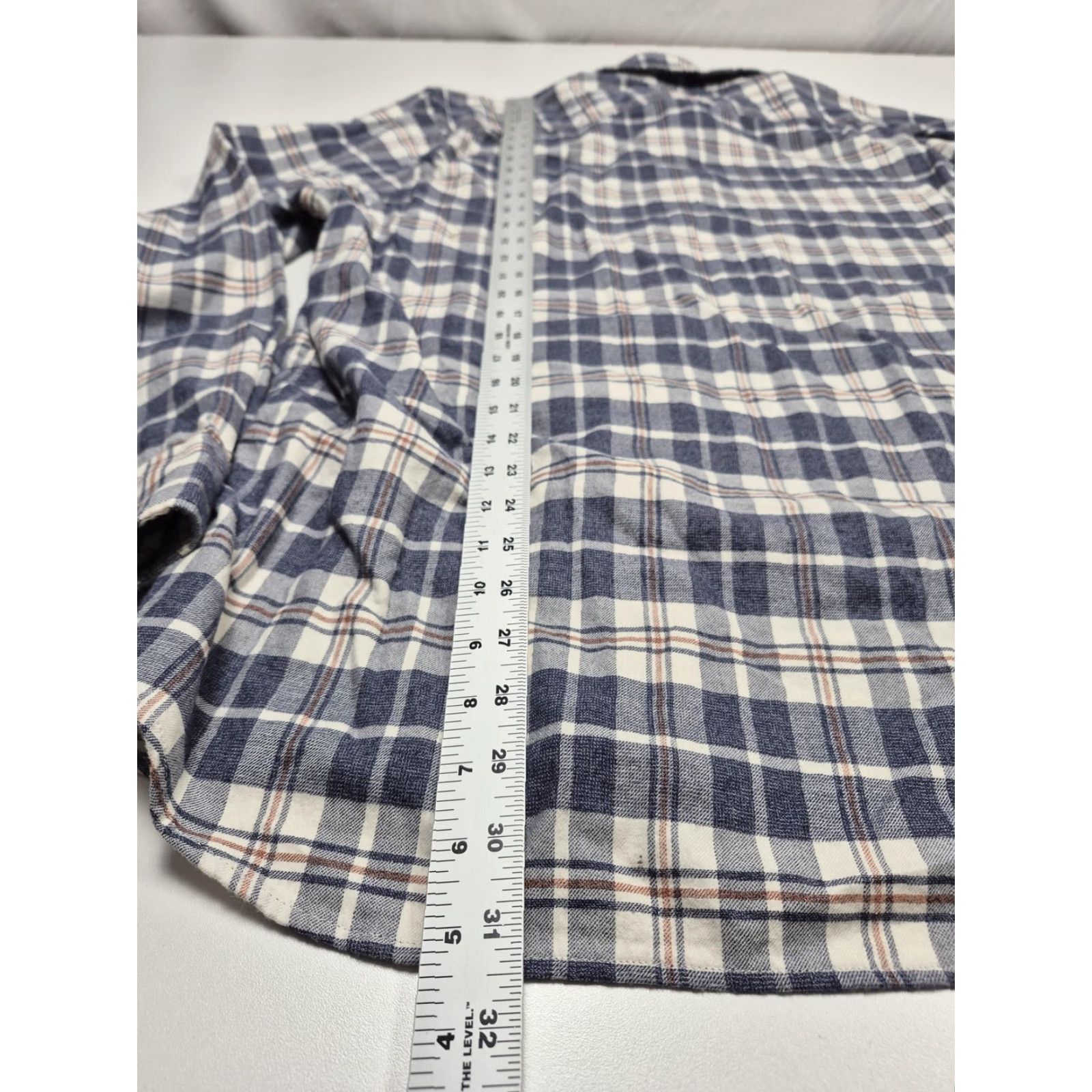 Faherty Faherty Men's Flannel Shirt 2XL Blue Plaid Button-Up Long Sleeve Cotton 100% Casual Fall Mens Size US XXL / EU 58 / 5 - 7 Thumbnail