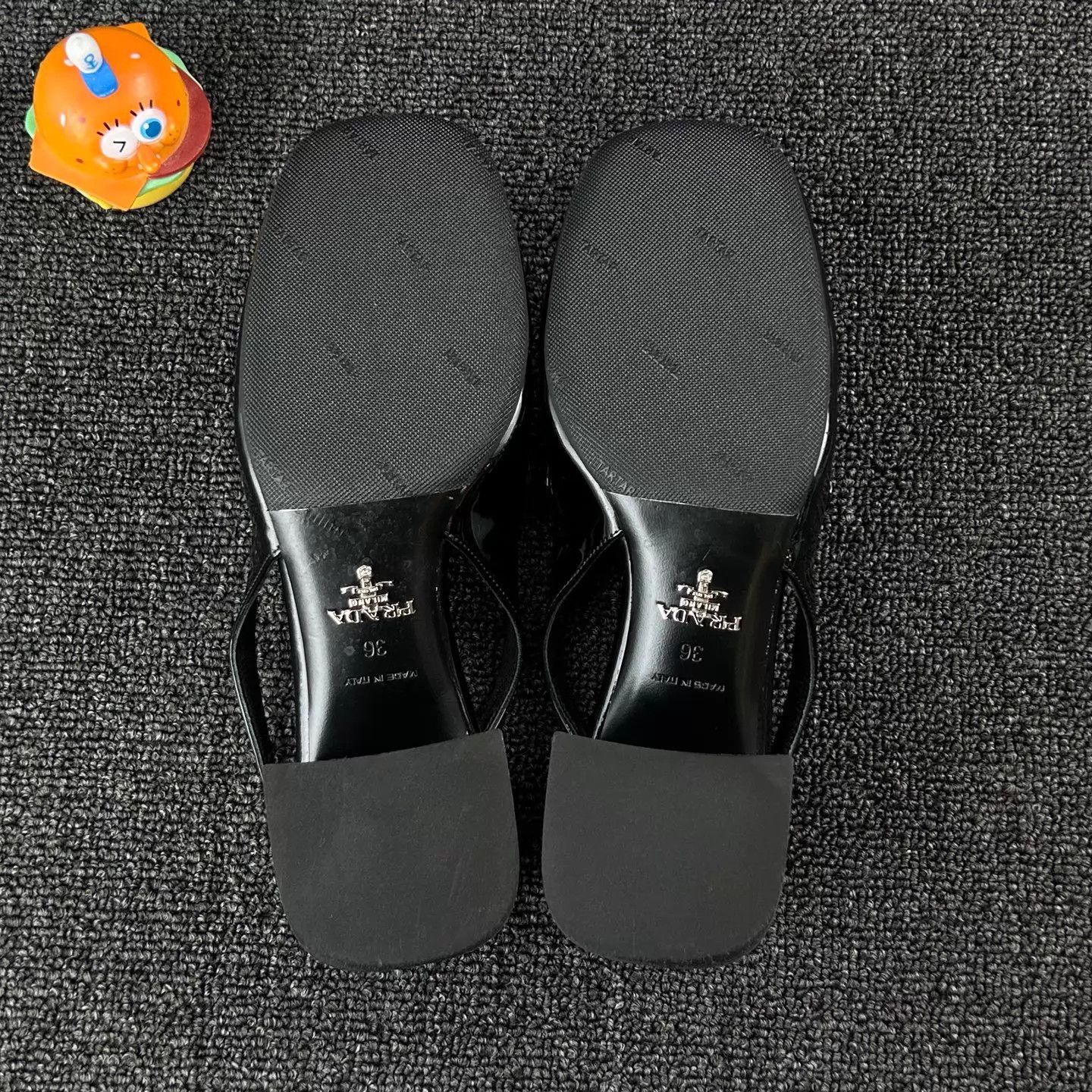 Prada Prada Women's Black Patent Leather High Heel Sandals 36 Size US 5.5 / IT 35.5 - 6 Thumbnail