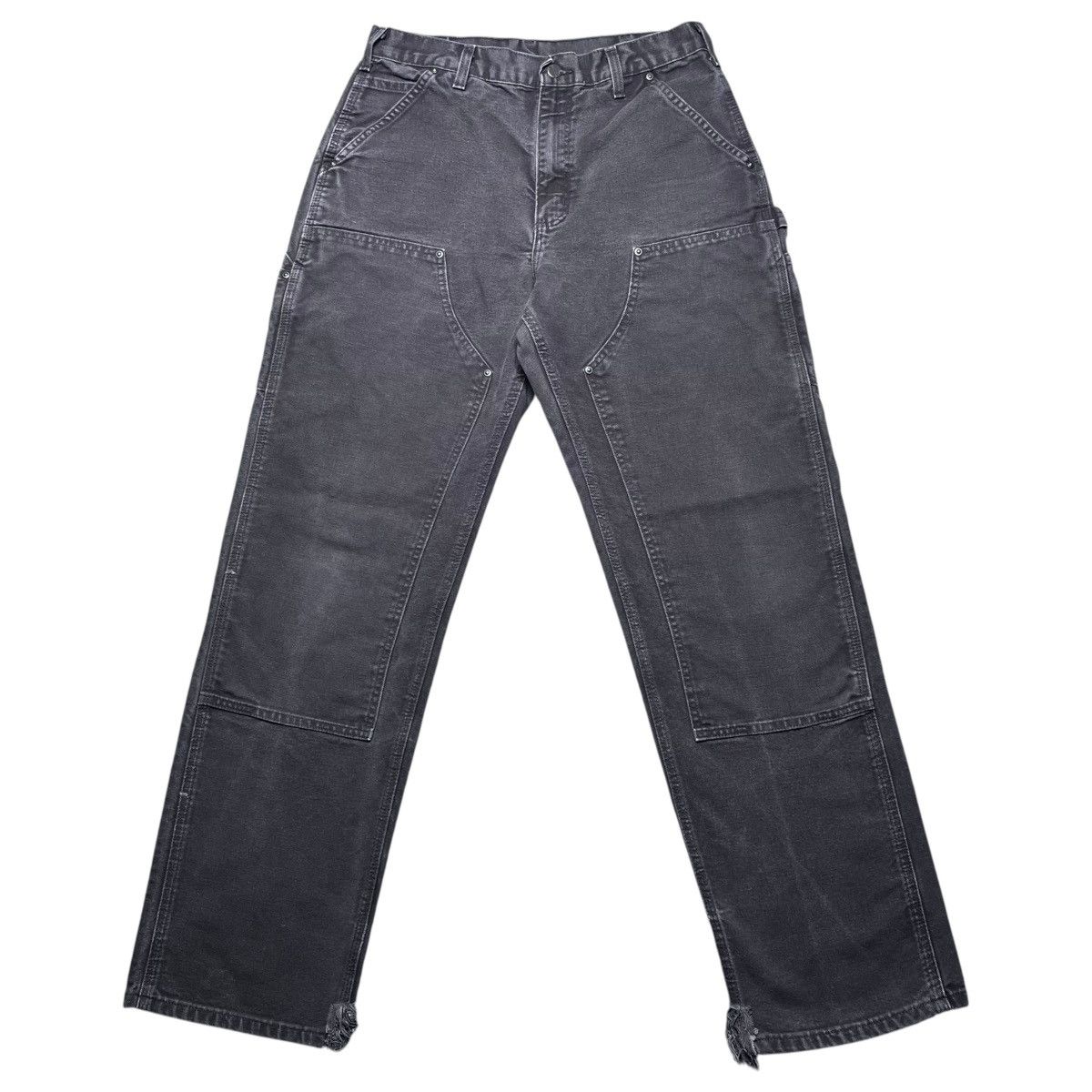 Carhartt Vintage Carhartt B136 DKB Double Knee Brown Canvas Pants Size US 31 - 1 Thumbnail
