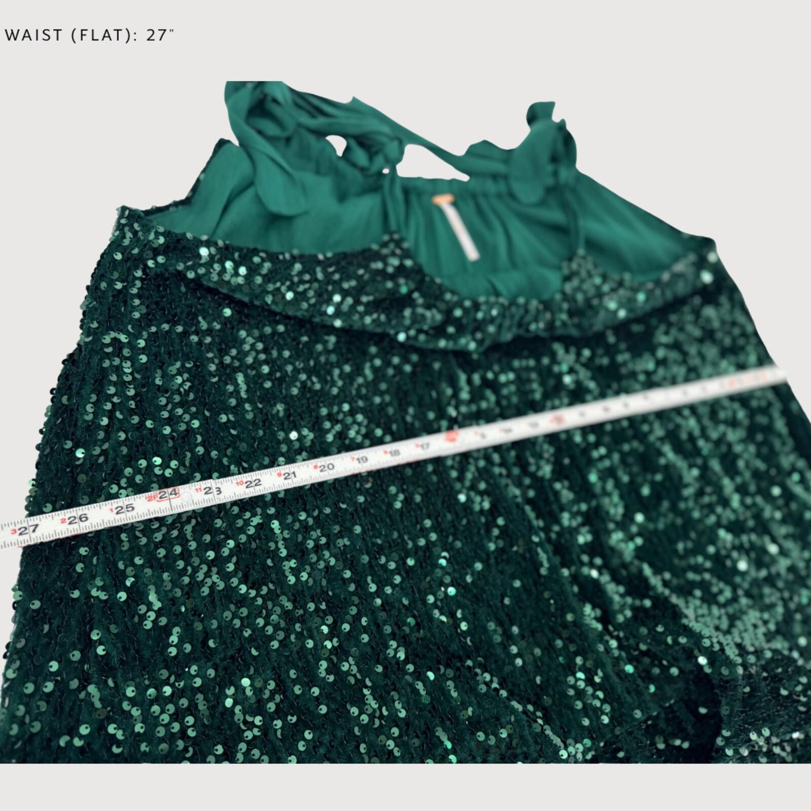 Free People Free People Nova Sequin Mini Dress Emerald M Size M / US 6-8 / IT 42-44 - 8 Thumbnail