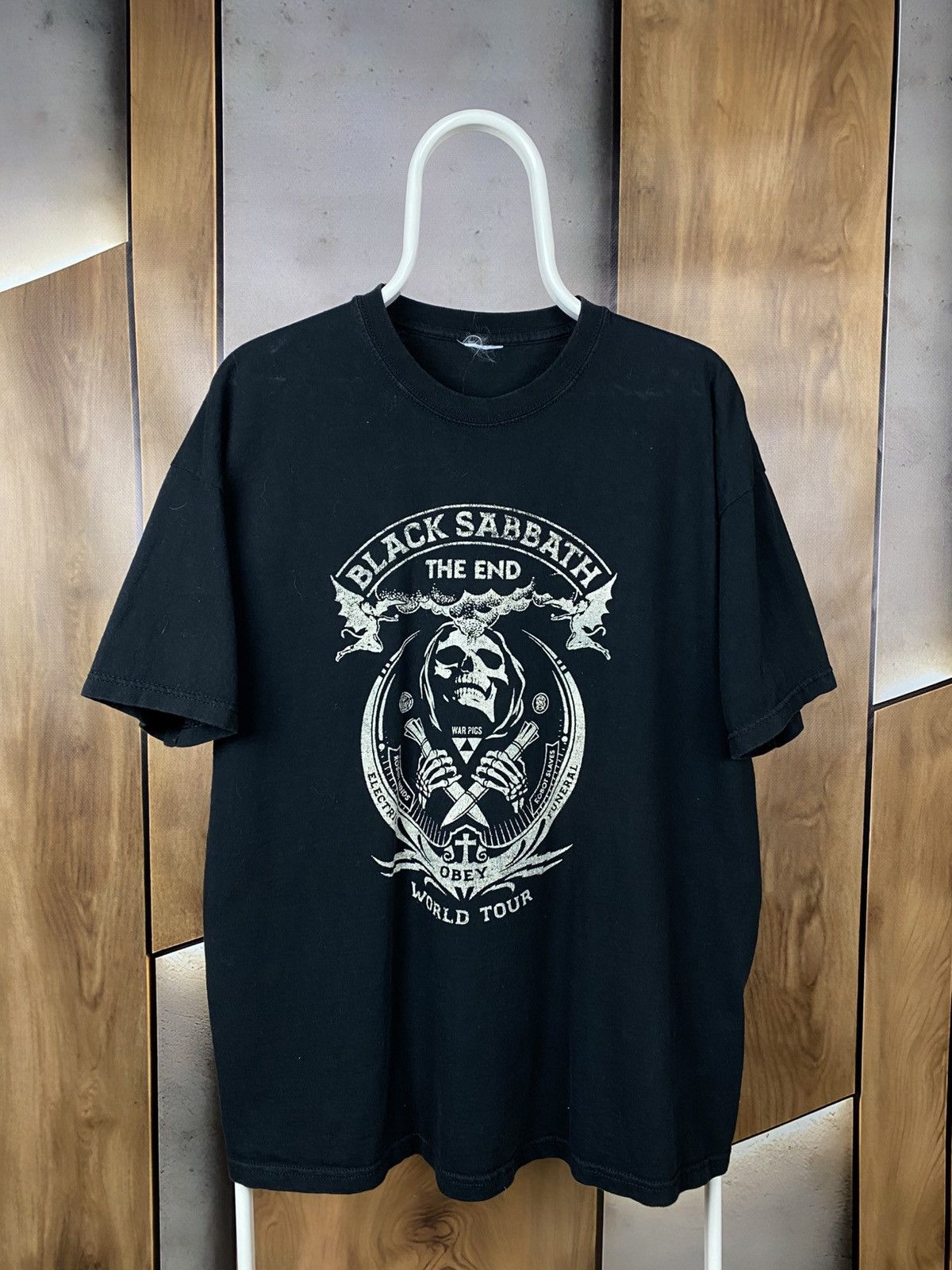 Black Sabbath 💀Vintage 90s T-Shirt Black Sabbath The End World Tour OBEY💀 Size US XXL / EU 58 / 5 - 1 Thumbnail