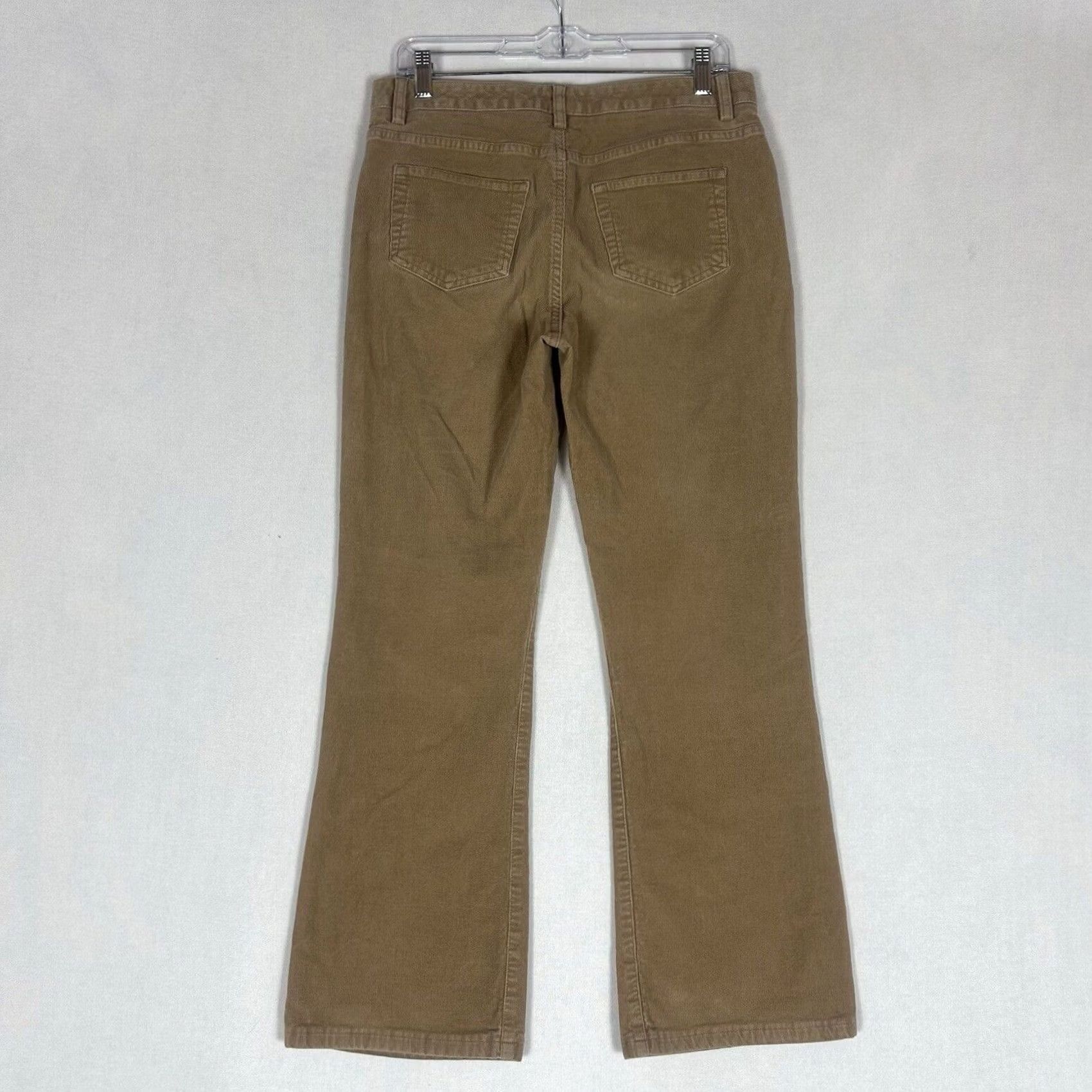 Lands' End Lands' End Corduroy Pants Women's 10 Straight Leg Brown Pockets Casual Tan Size 32" / US 10 / IT 46 - 5 Thumbnail