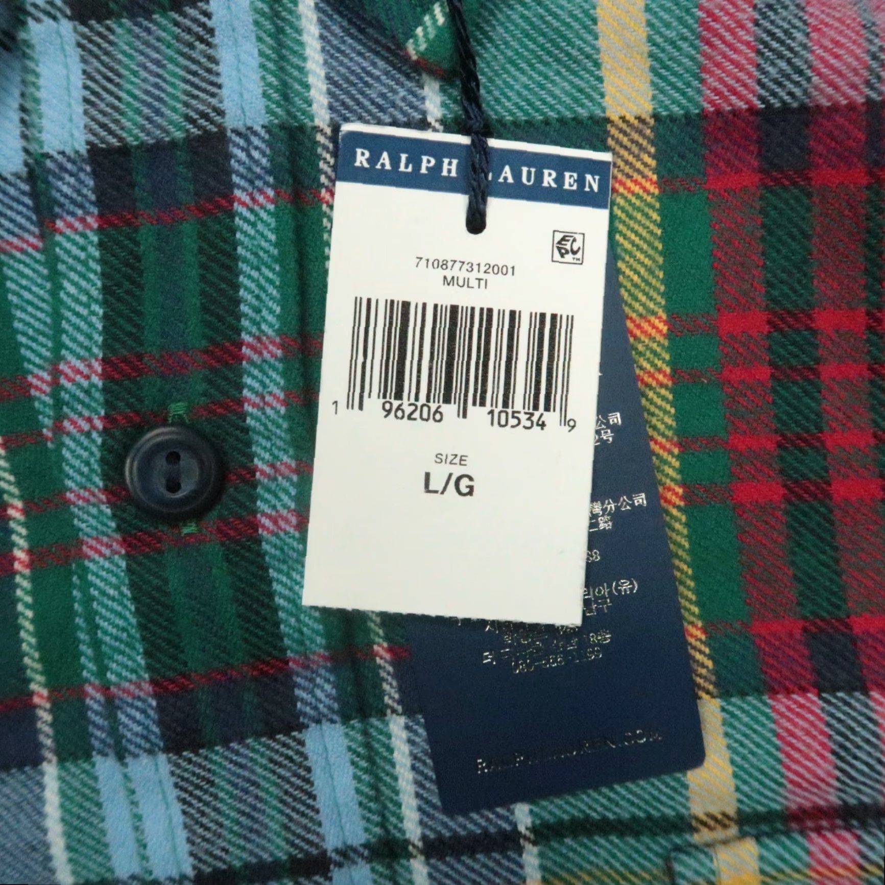 Polo Ralph Lauren Polo Ralph Lauren Shirt Men Large Green Plaid Classic Flannel Button Up NWT Size US L / EU 52-54 / 3 - 4 Thumbnail