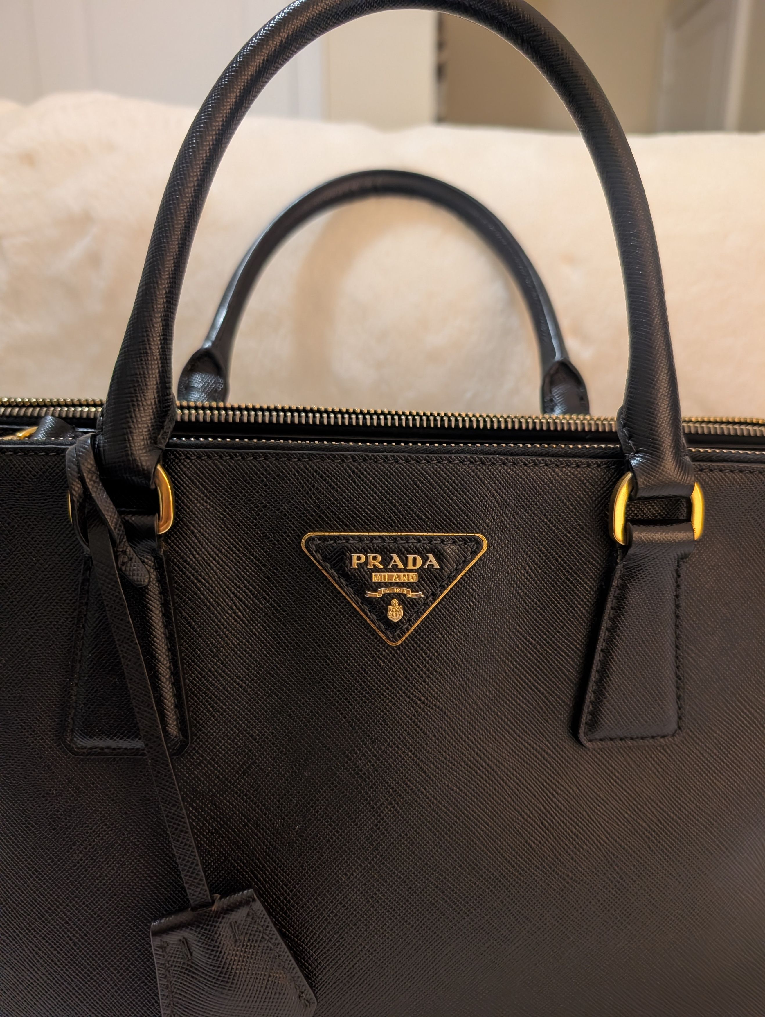 Prada PRADA Black Saffiano Top Handle Bag Size ONE SIZE - 2 Thumbnail